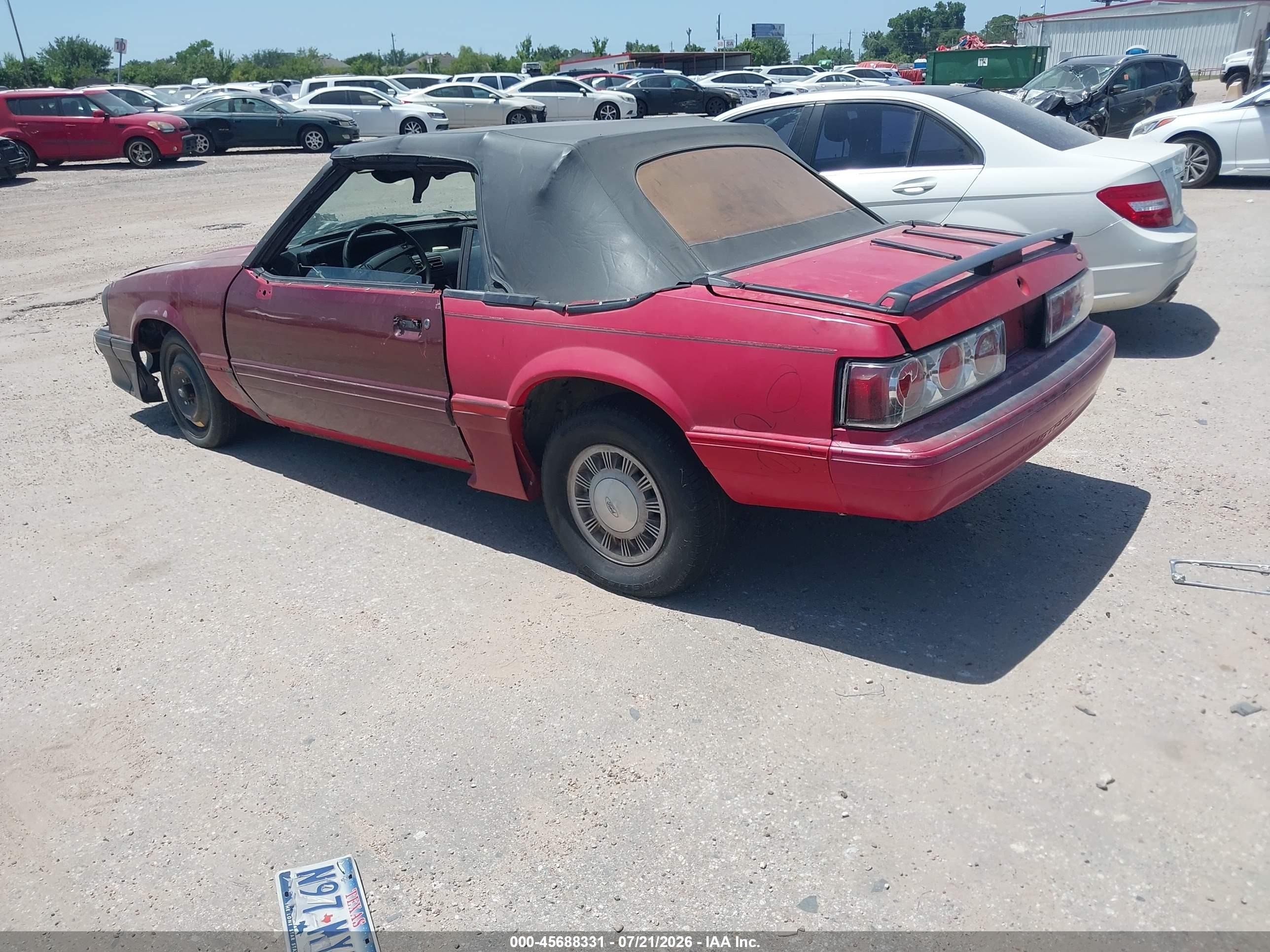 1993 Ford Mustang Lx Red vin: 1FACP44M0PF162981