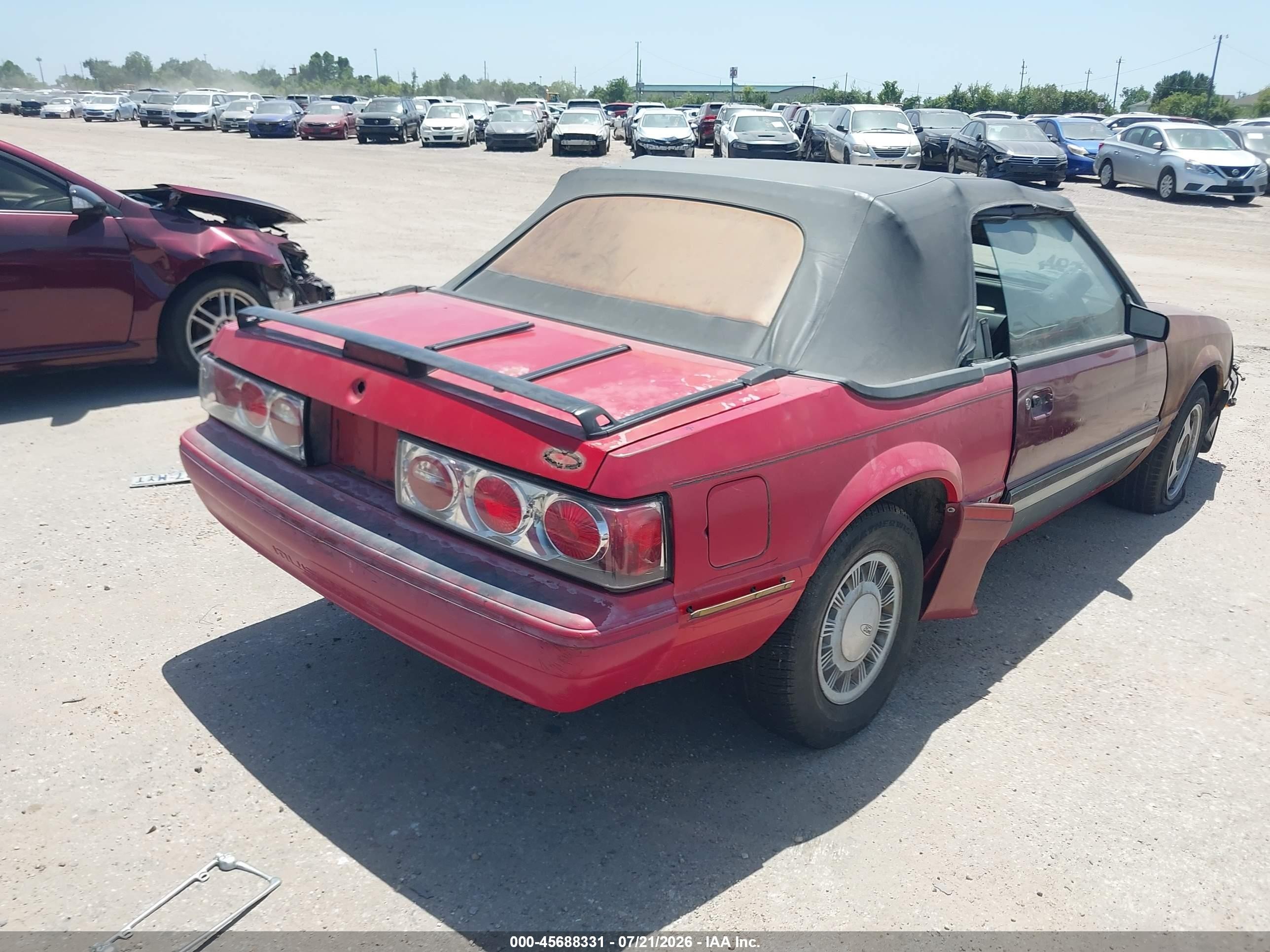 1993 Ford Mustang Lx Red vin: 1FACP44M0PF162981