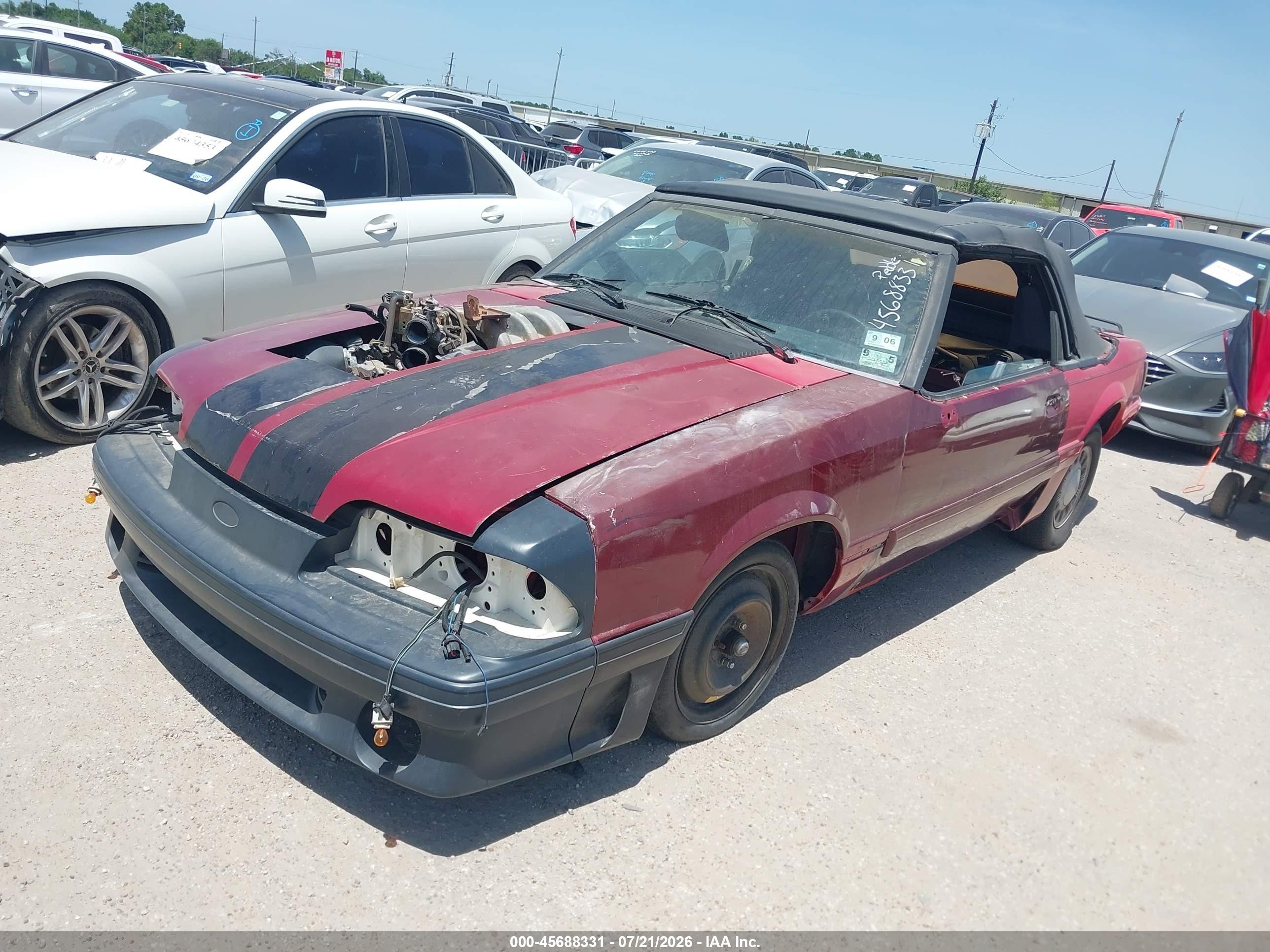 1993 Ford Mustang Lx Red vin: 1FACP44M0PF162981