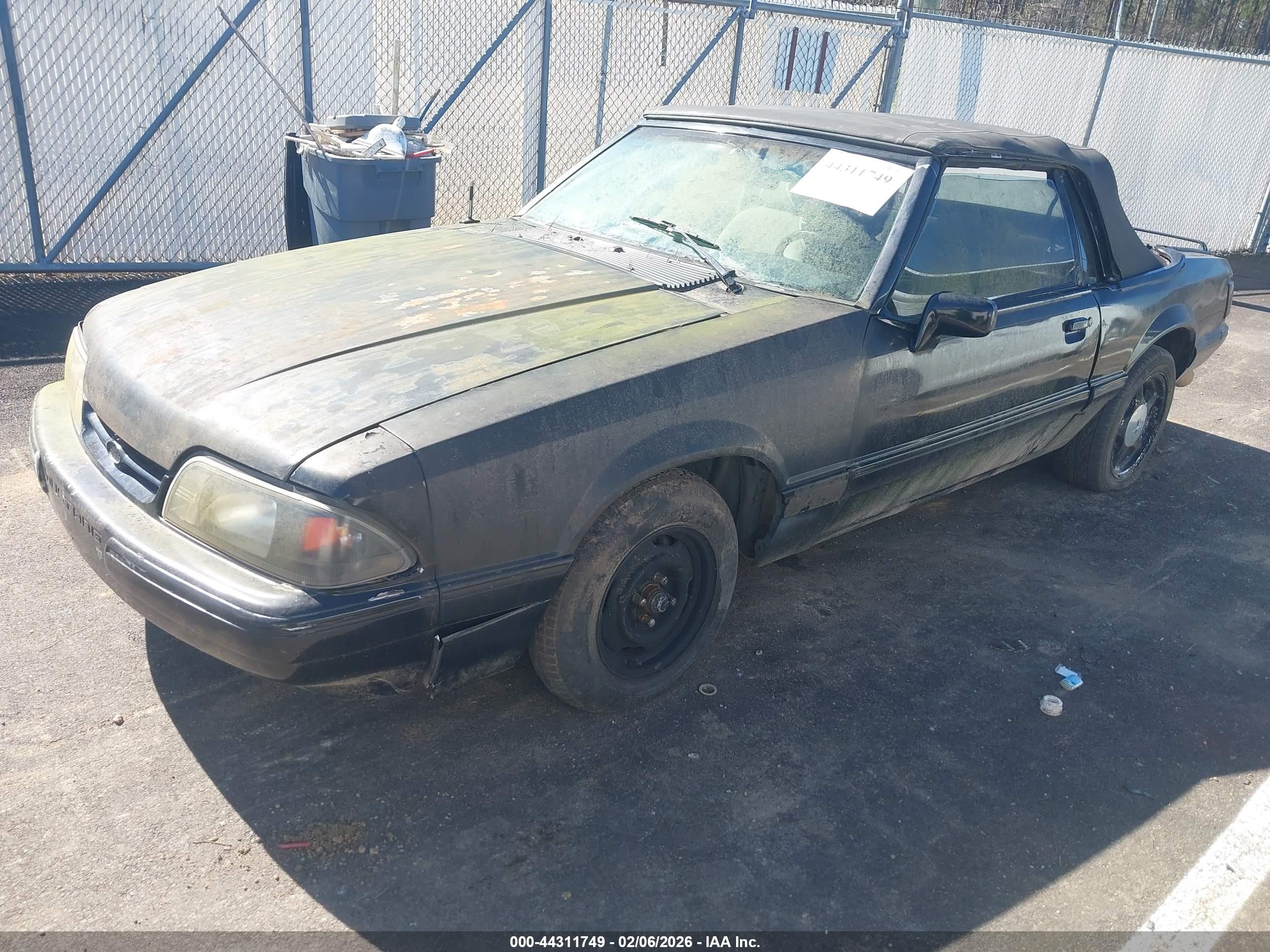1991 Ford Mustang Lx Black vin: 1FACP44M3MF148925