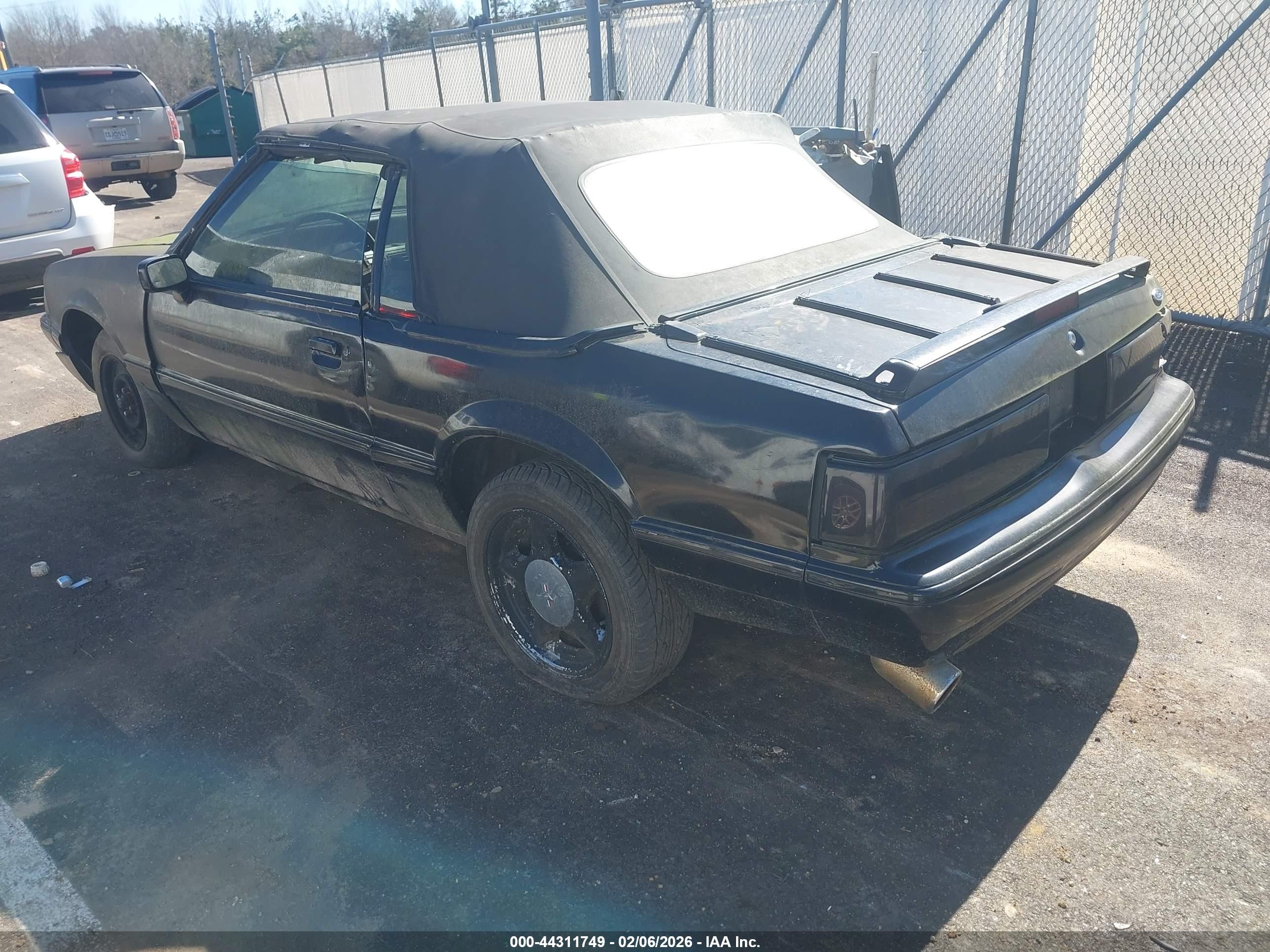 1991 Ford Mustang Lx Black vin: 1FACP44M3MF148925