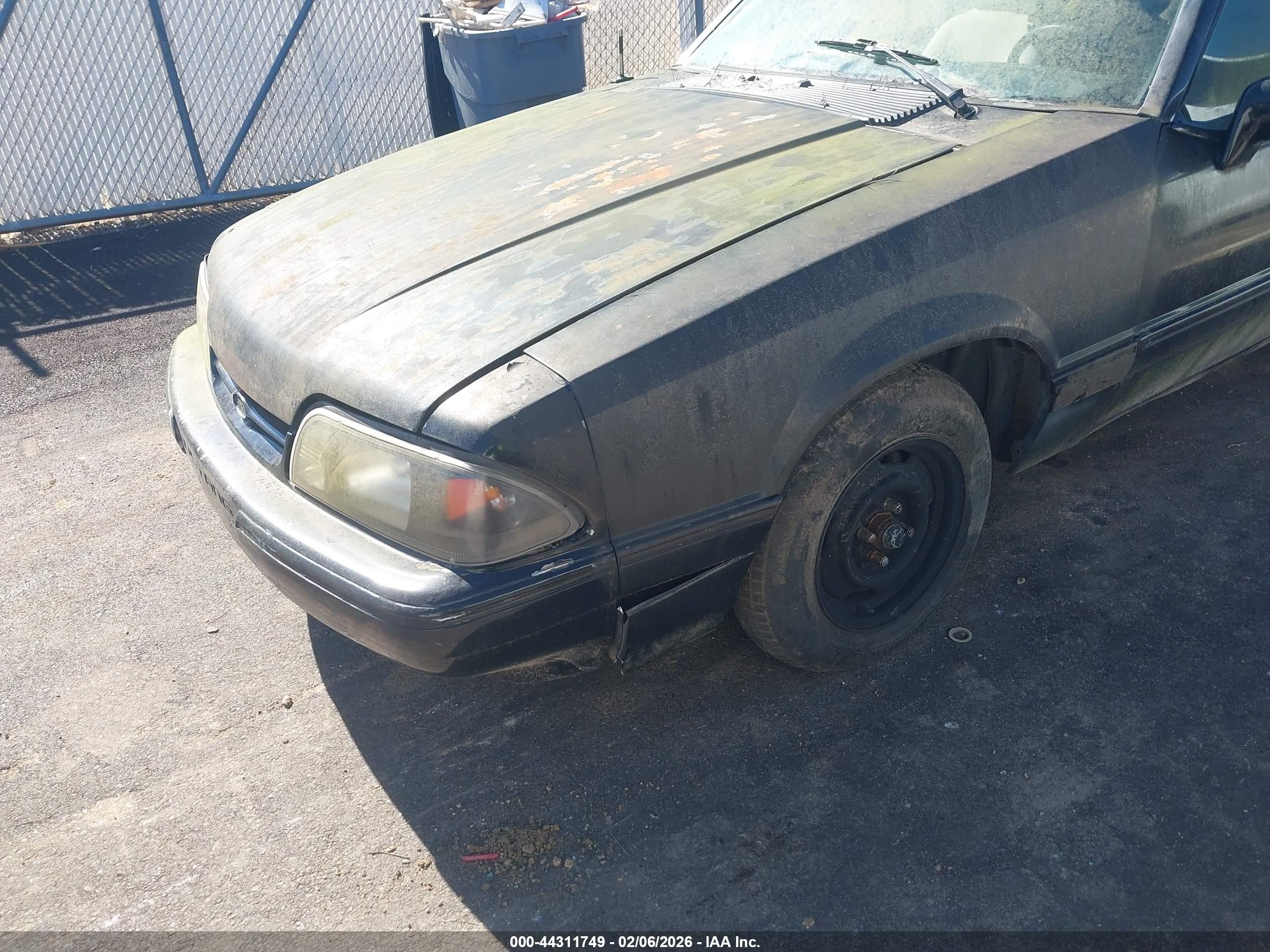 1991 Ford Mustang Lx Black vin: 1FACP44M3MF148925