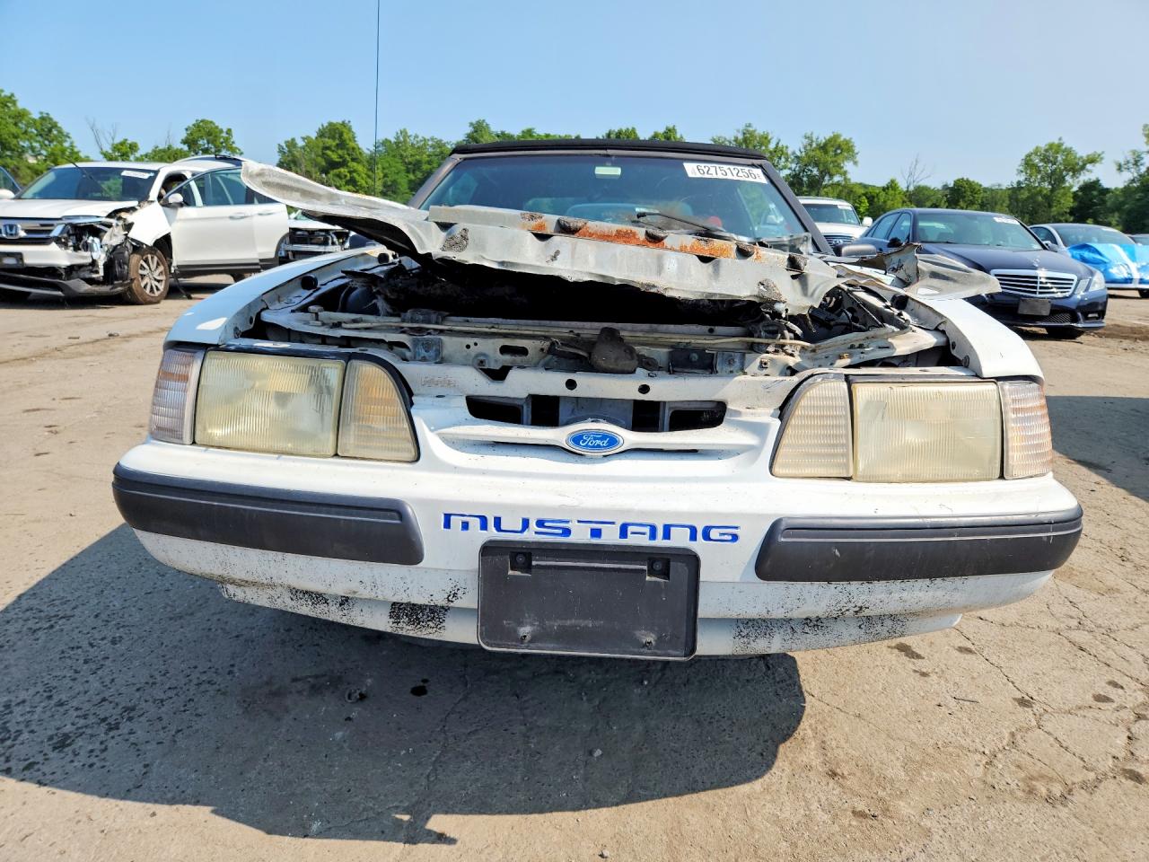 1991 Ford Mustang Lx White vin: 1FACP44M3MF162422