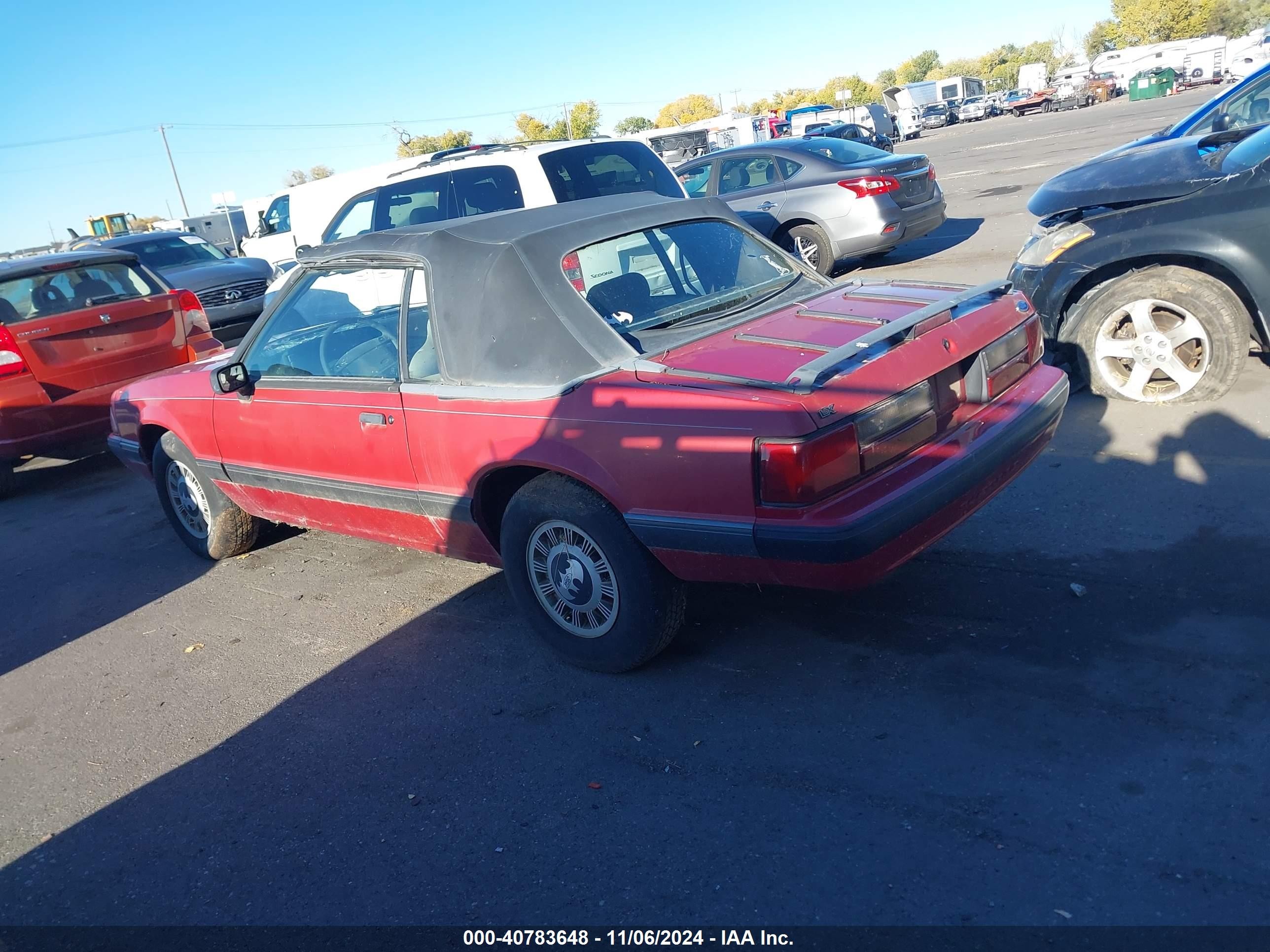 1991 Ford Mustang Lx Maroon vin: 1FACP44M3MF162498