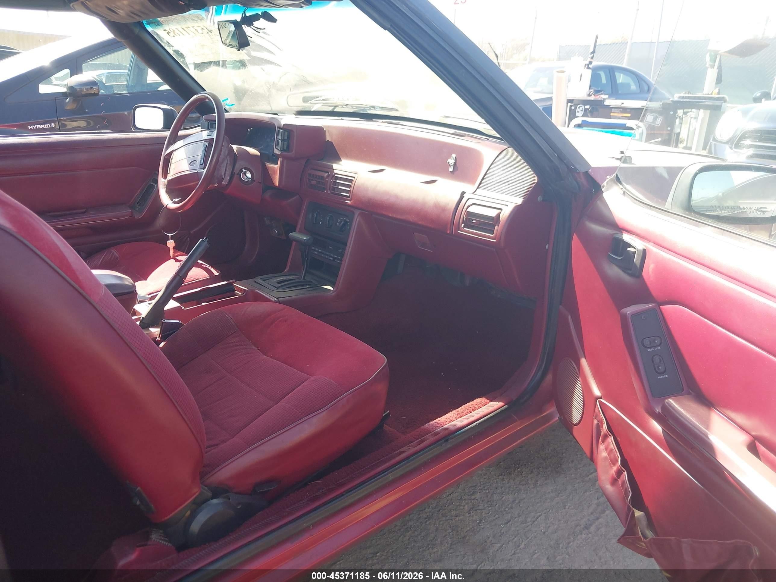 1993 Ford Mustang Lx Бордовый vin: 1FACP44M6PF150124
