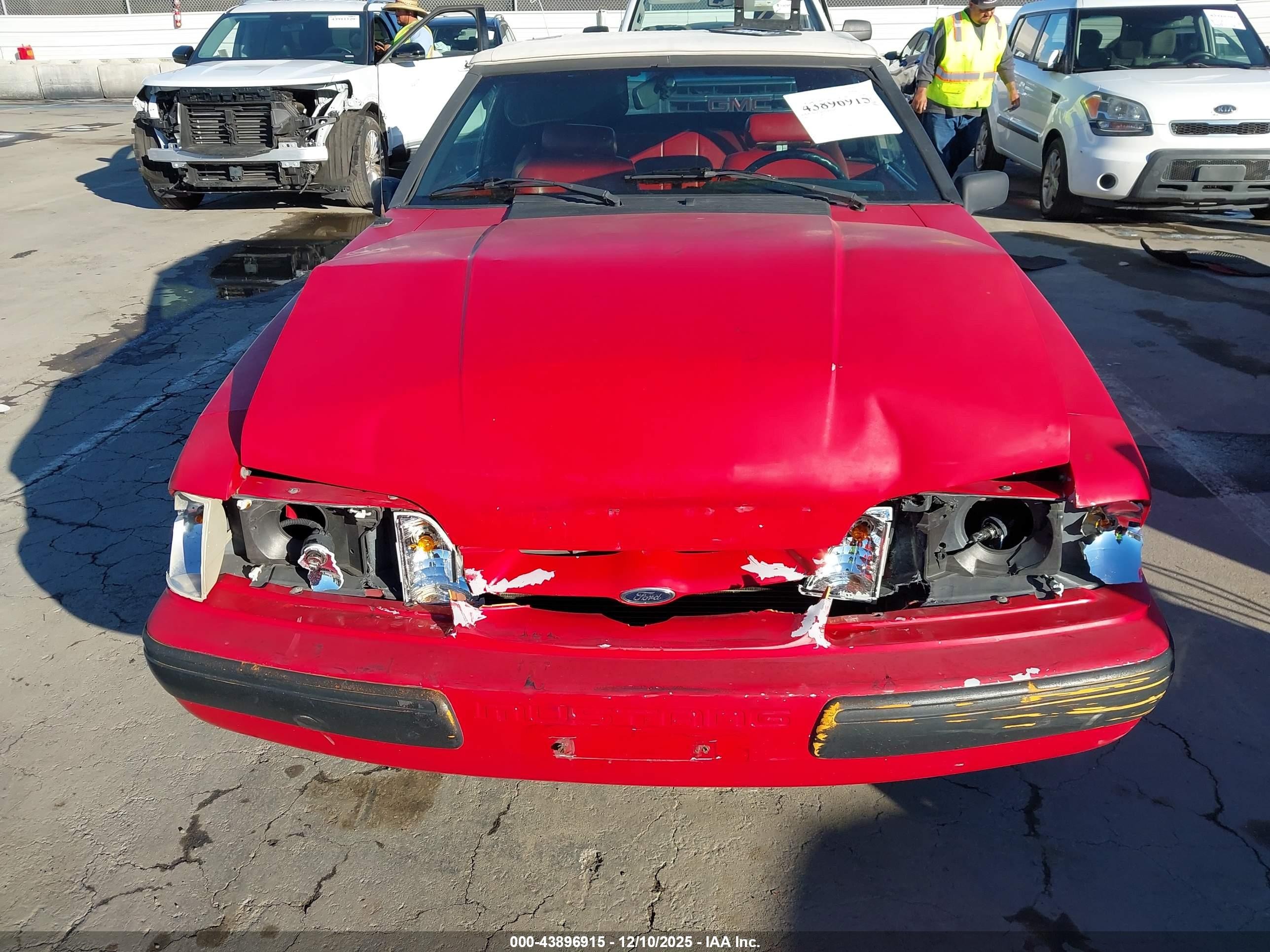 1991 Ford Mustang Lx Red vin: 1FACP44M8MF191611
