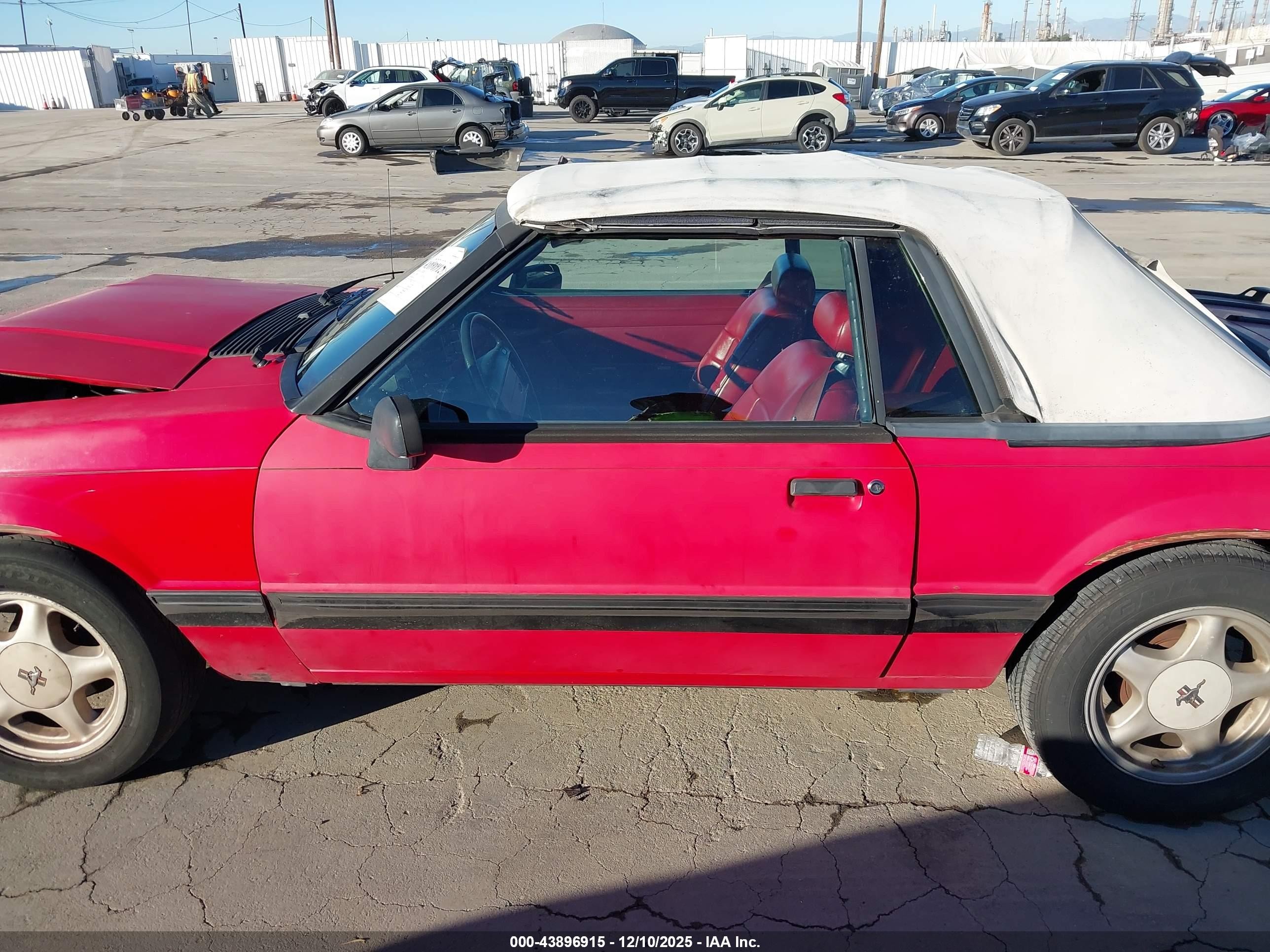 1991 Ford Mustang Lx Red vin: 1FACP44M8MF191611