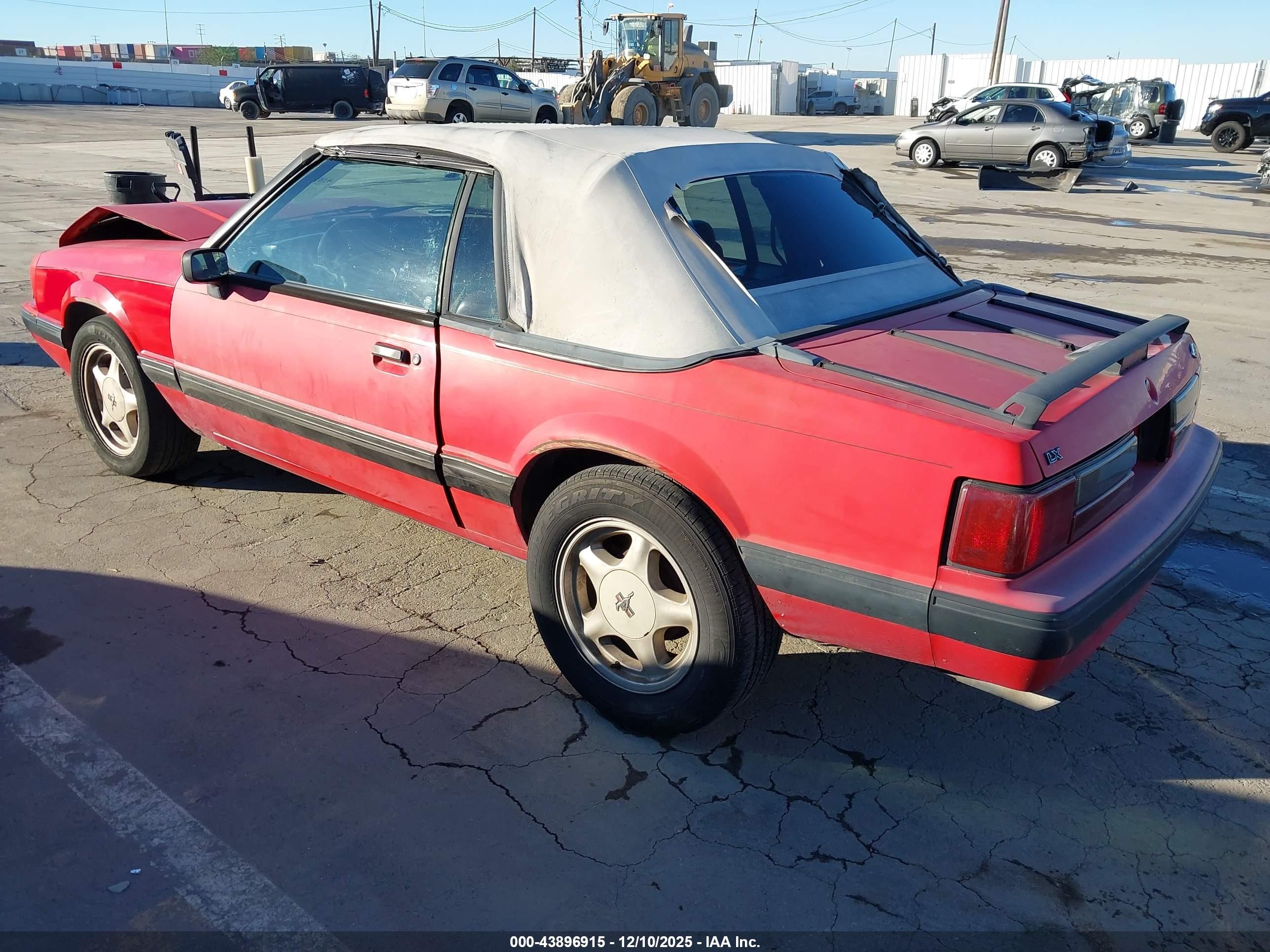 1991 Ford Mustang Lx Red vin: 1FACP44M8MF191611
