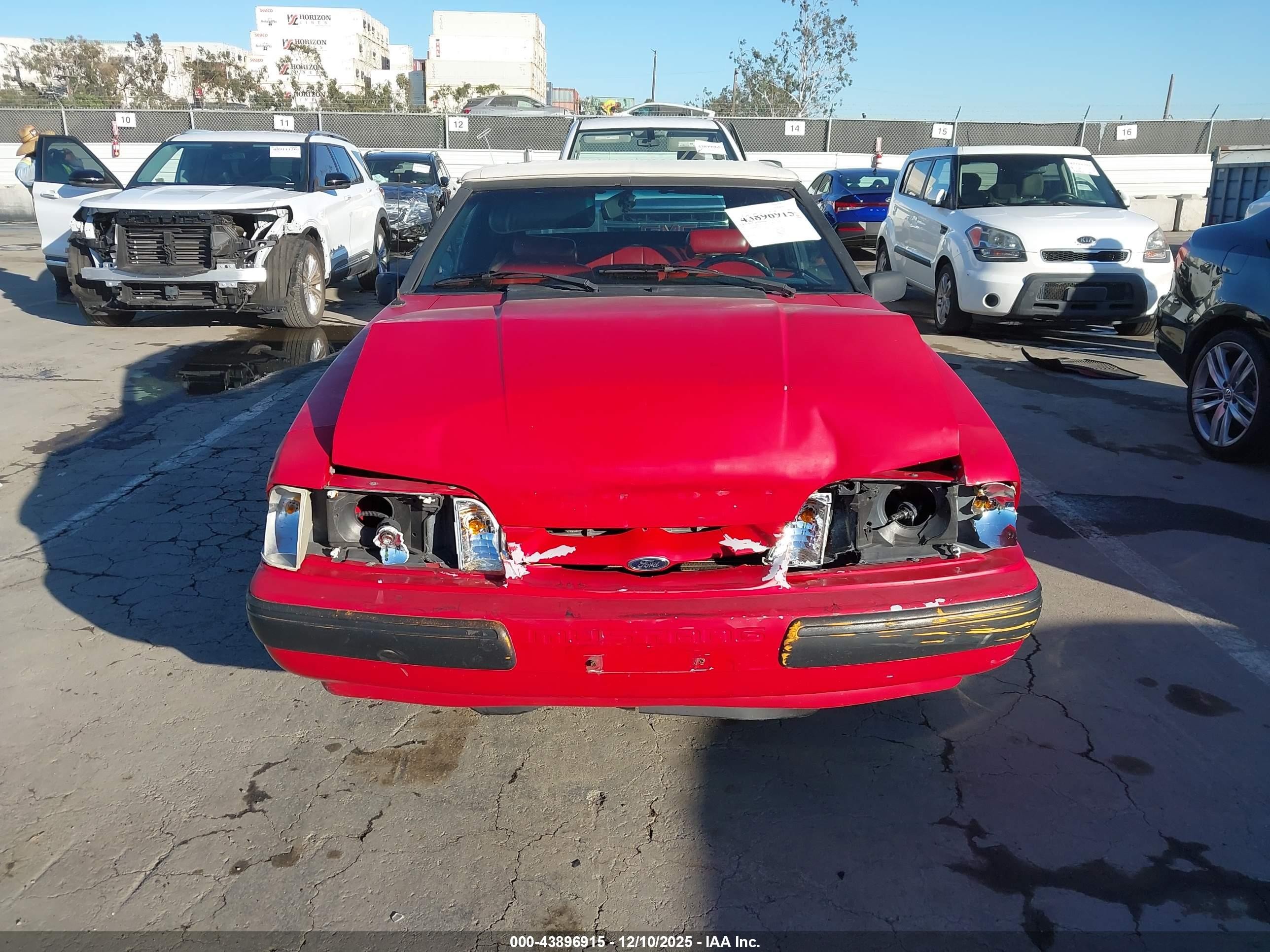 1991 Ford Mustang Lx Red vin: 1FACP44M8MF191611