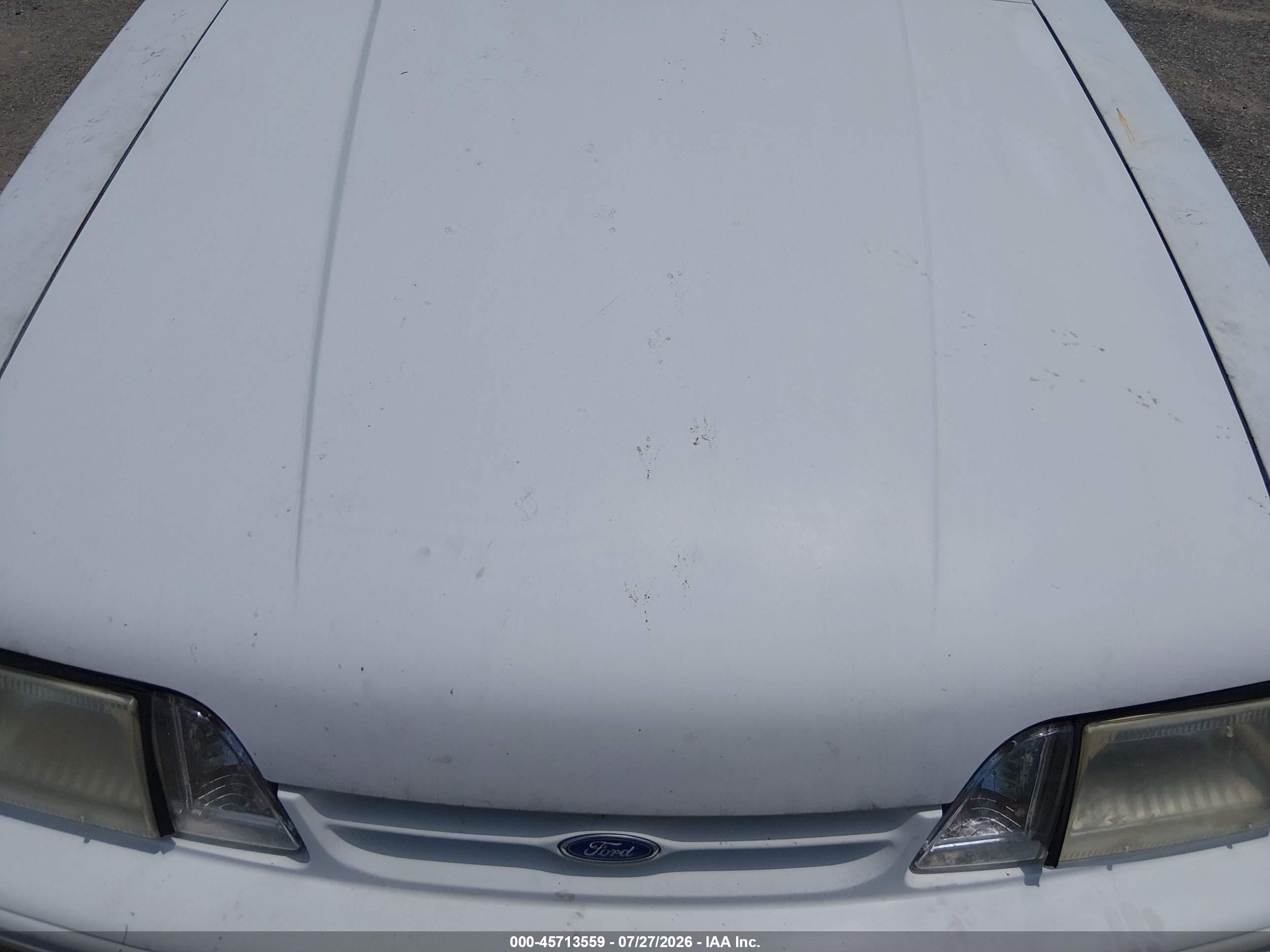 1993 Ford Mustang Lx White vin: 1FACP44M8PF137956