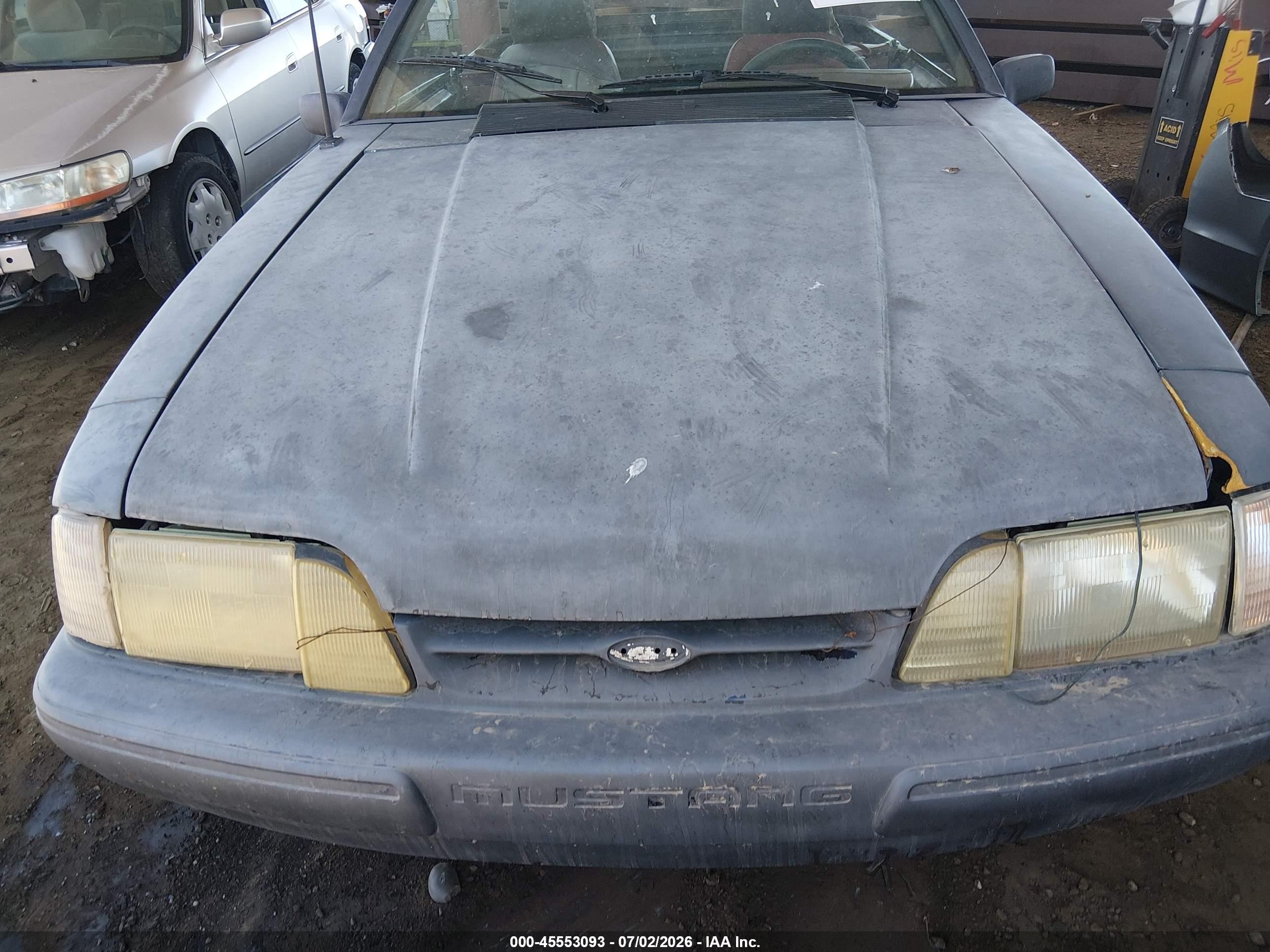 1993 Ford Mustang Lx Gray vin: 1FACP44M8PF188048
