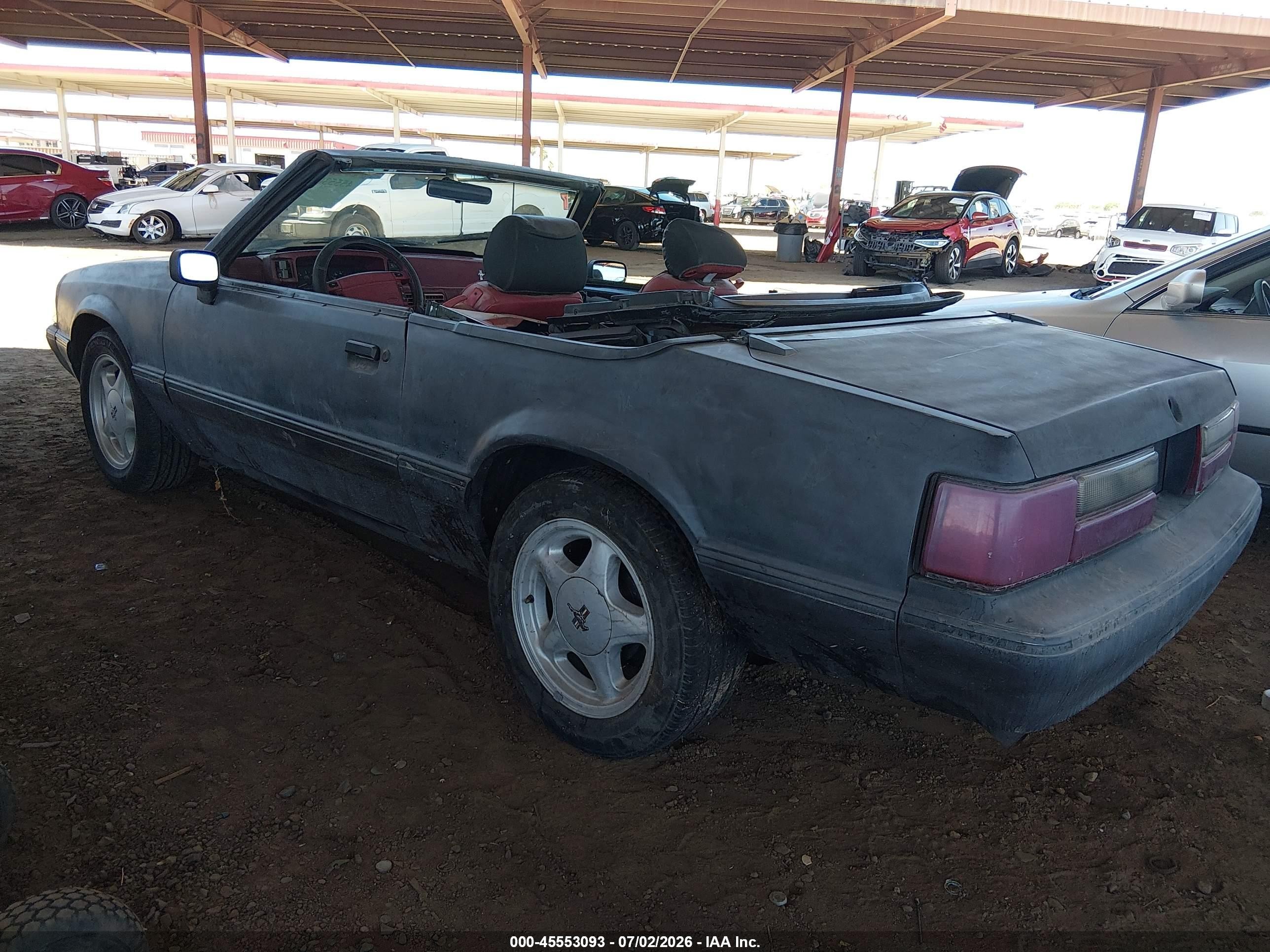 1993 Ford Mustang Lx Gray vin: 1FACP44M8PF188048
