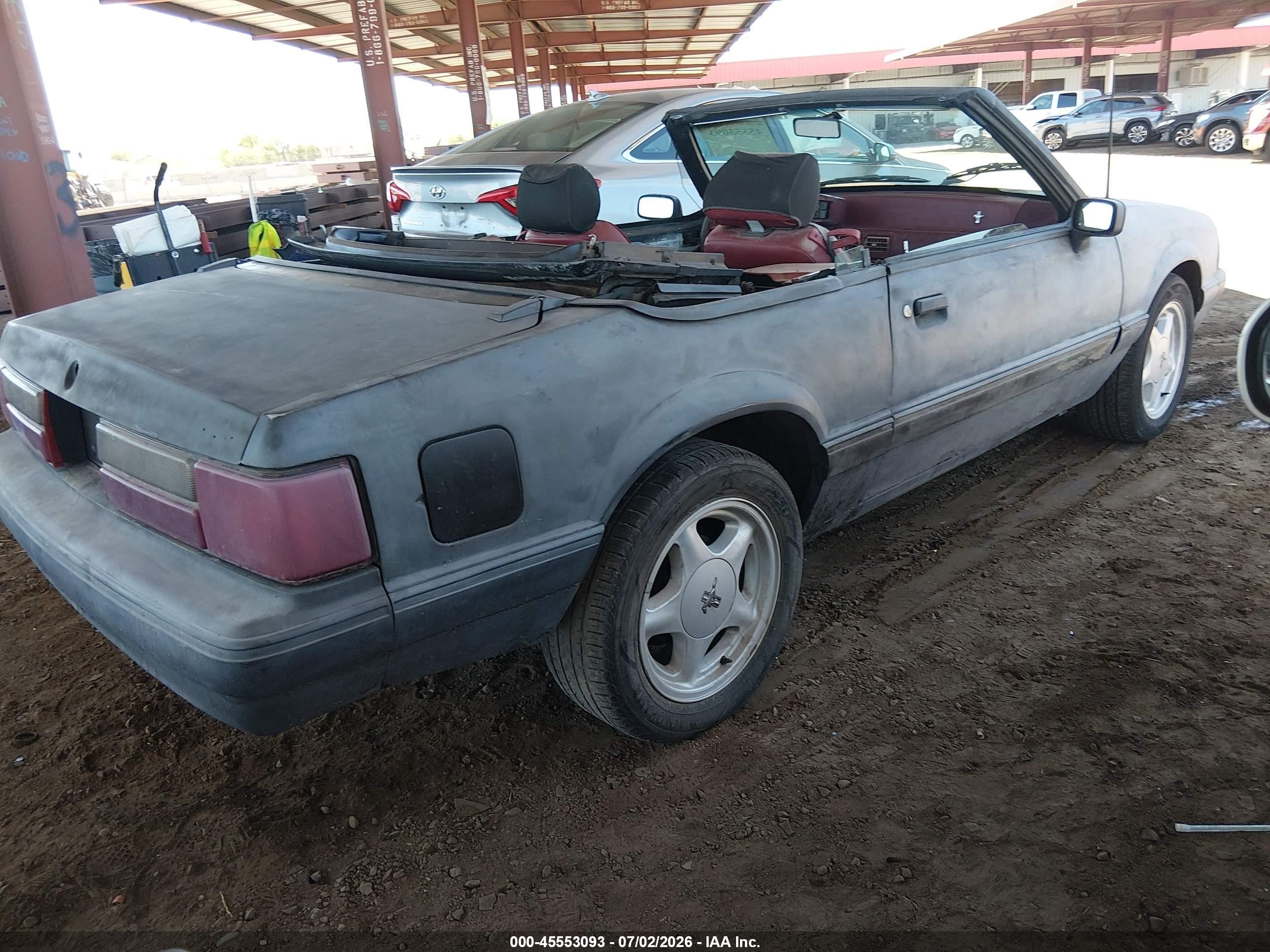 1993 Ford Mustang Lx Gray vin: 1FACP44M8PF188048
