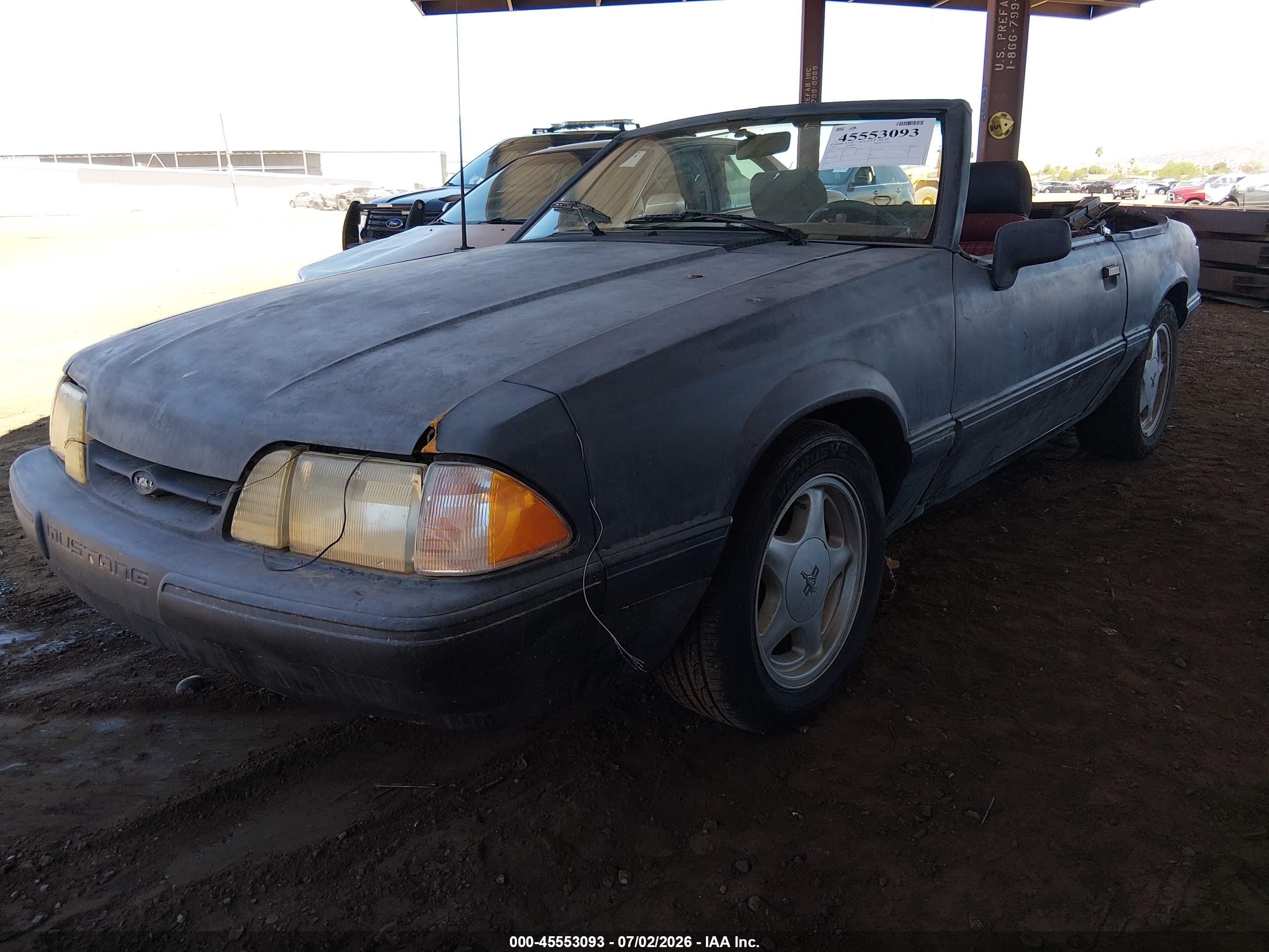 1993 Ford Mustang Lx Gray vin: 1FACP44M8PF188048