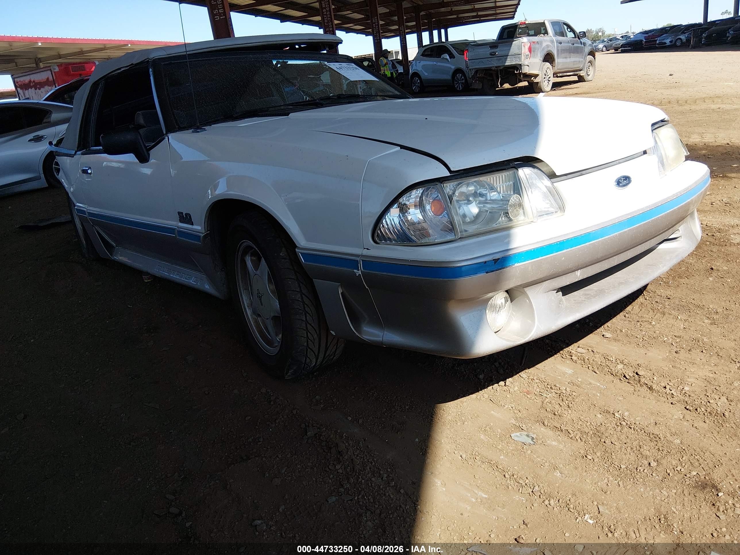 1991 Ford Mustang Gt/cobra Gt White vin: 1FACP45E0MF196003