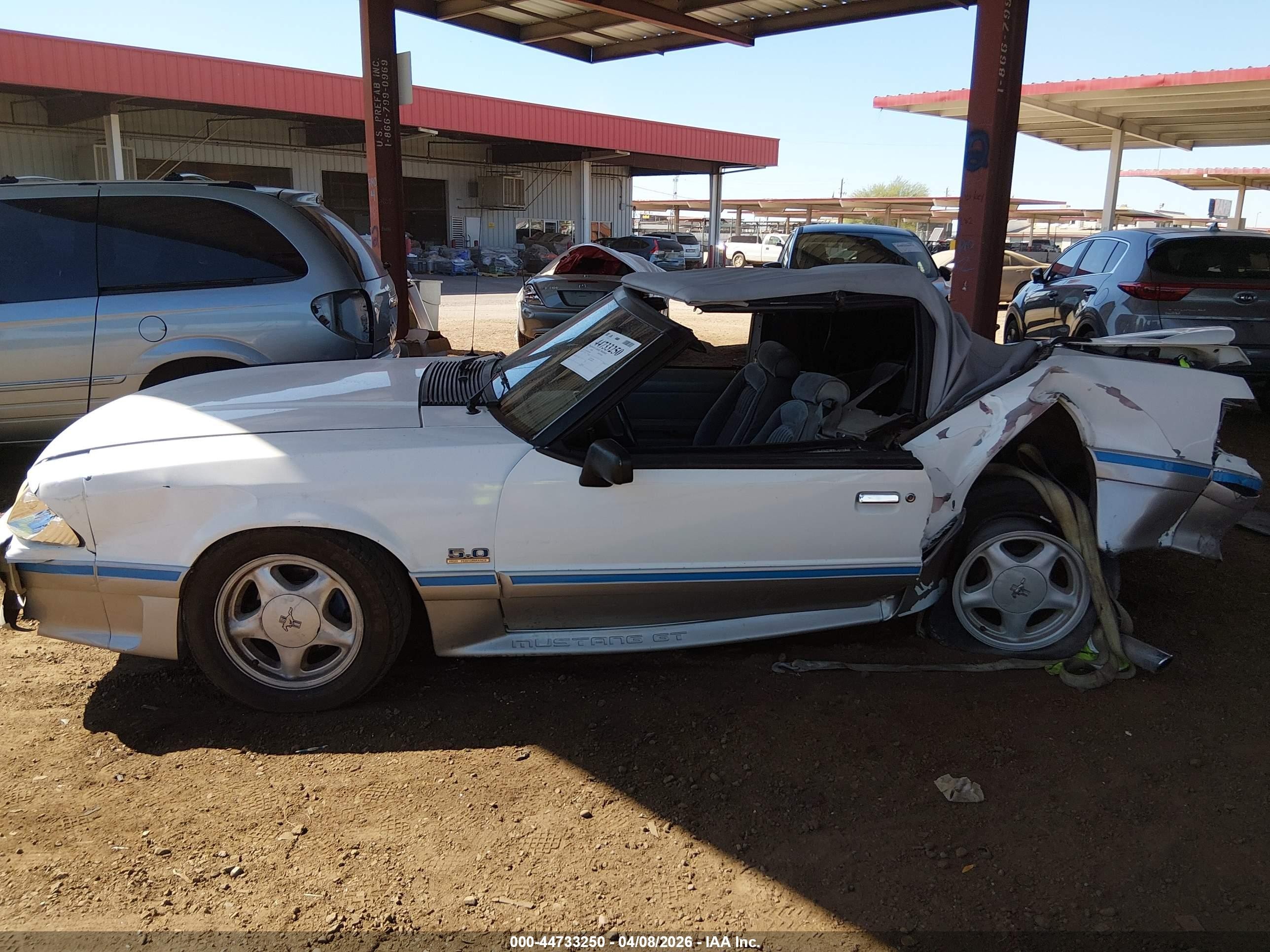 1991 Ford Mustang Gt/cobra Gt White vin: 1FACP45E0MF196003