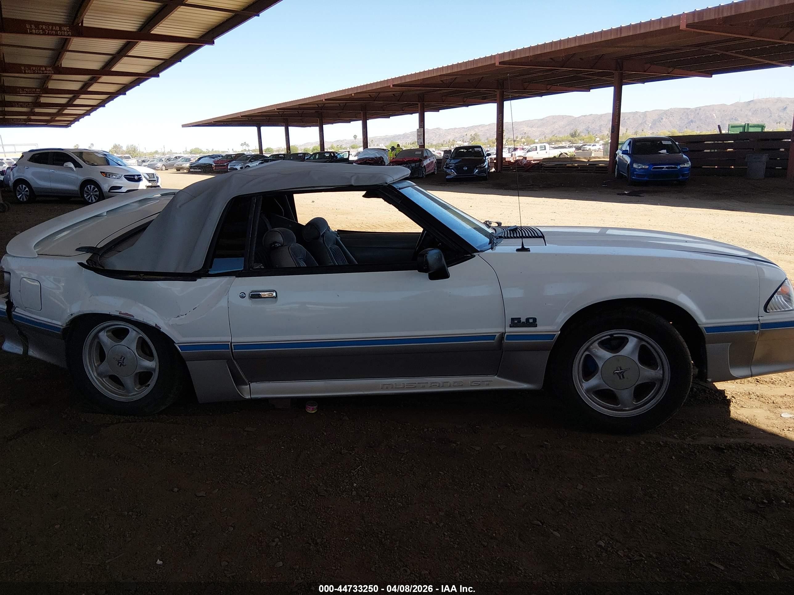 1991 Ford Mustang Gt/cobra Gt White vin: 1FACP45E0MF196003