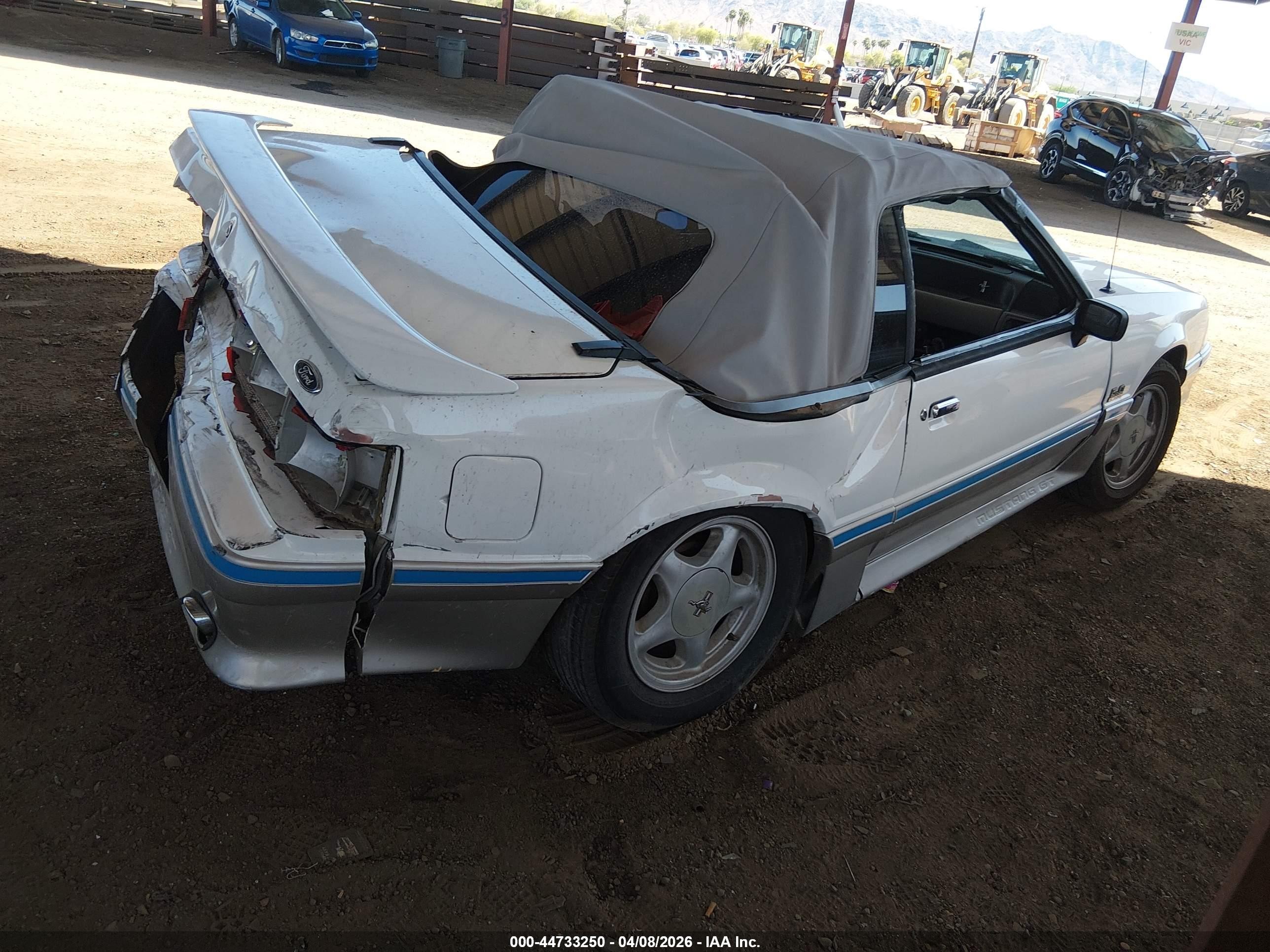 1991 Ford Mustang Gt/cobra Gt White vin: 1FACP45E0MF196003