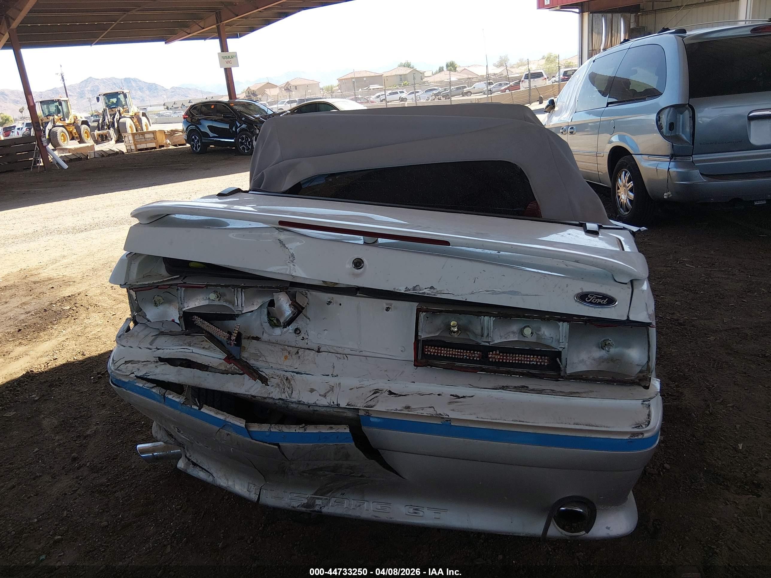1991 Ford Mustang Gt/cobra Gt White vin: 1FACP45E0MF196003