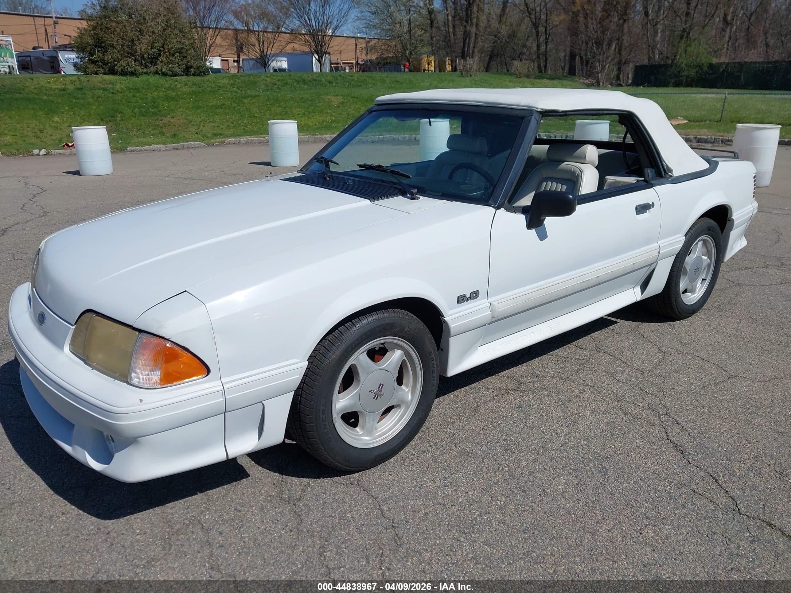 1991 Ford Mustang Gt/cobra Gt White vin: 1FACP45E1MF100105