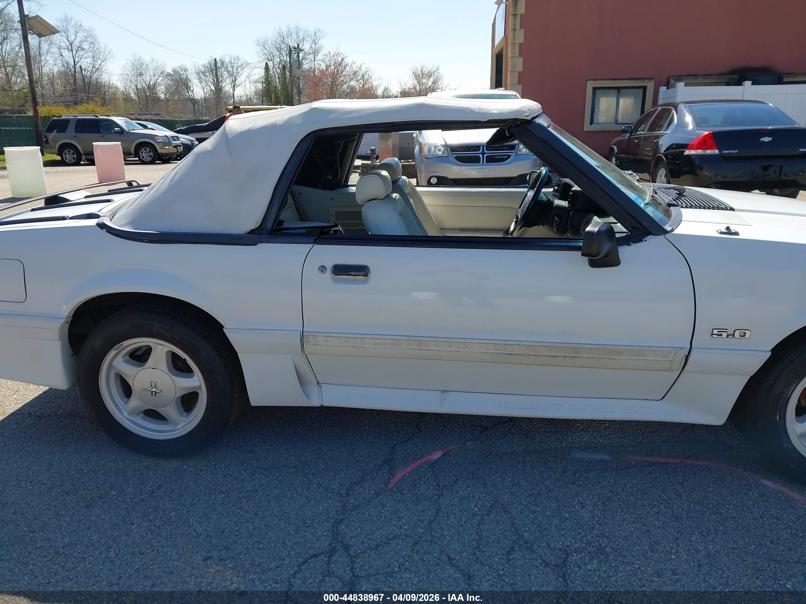 1991 Ford Mustang Gt/cobra Gt White vin: 1FACP45E1MF100105