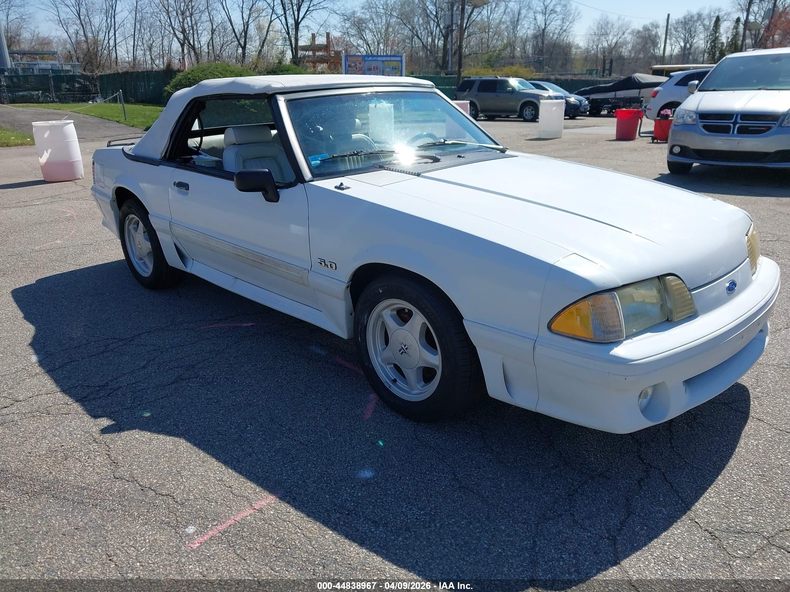 1991 Ford Mustang Gt/cobra Gt White vin: 1FACP45E1MF100105