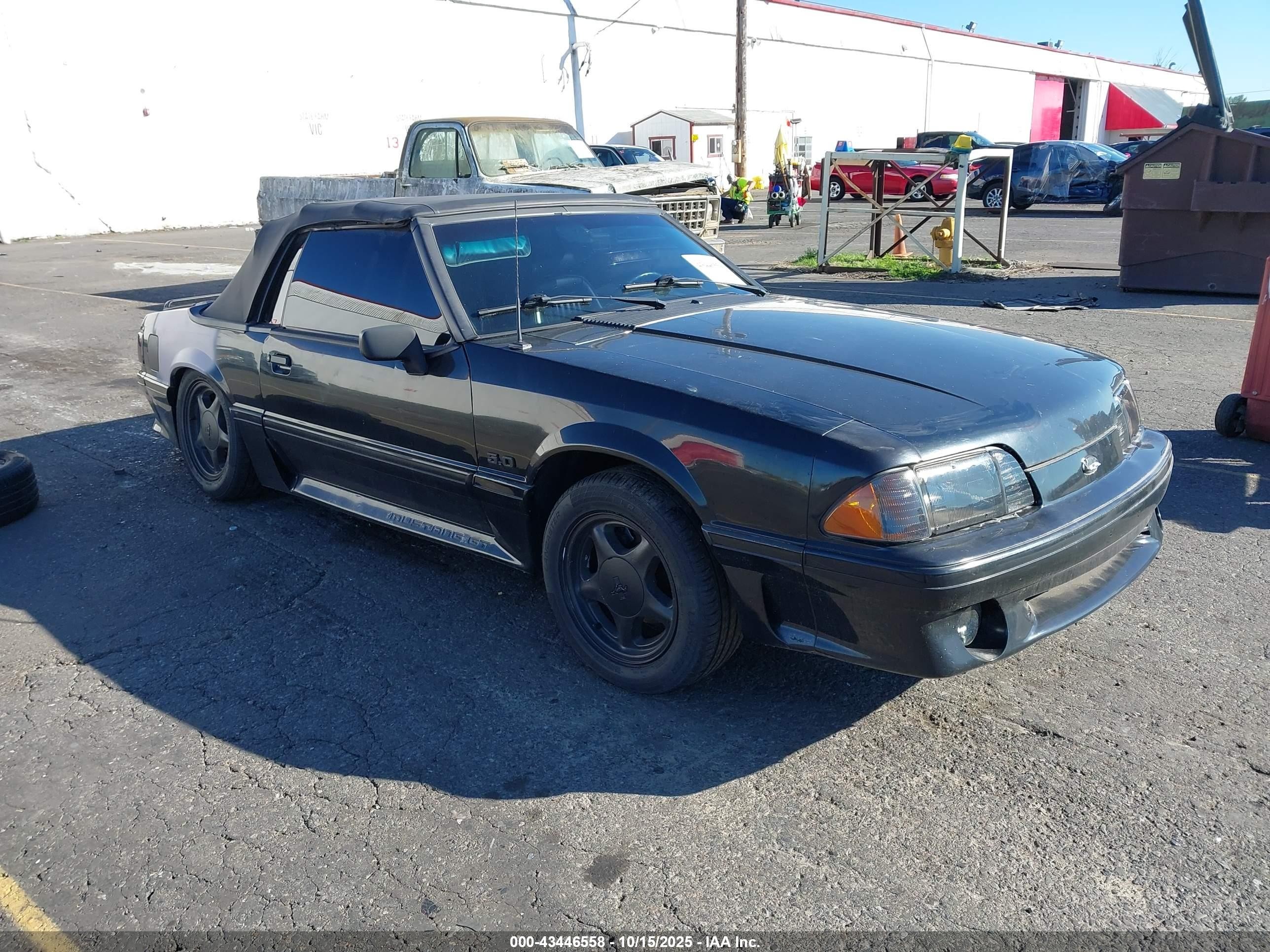 1991 Ford Mustang Gt/cobra Gt Black vin: 1FACP45E2MF171362