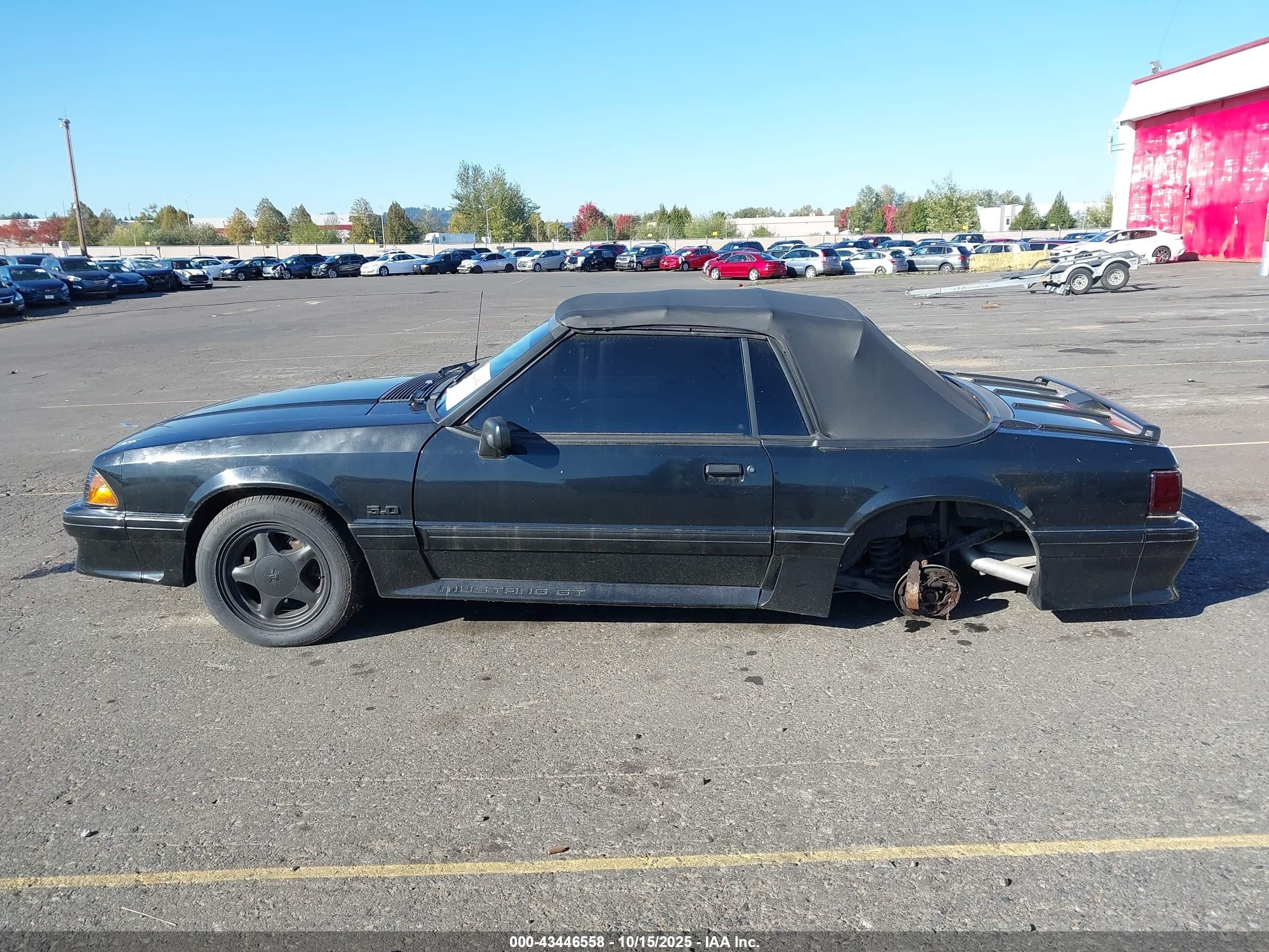 1991 Ford Mustang Gt/cobra Gt Black vin: 1FACP45E2MF171362