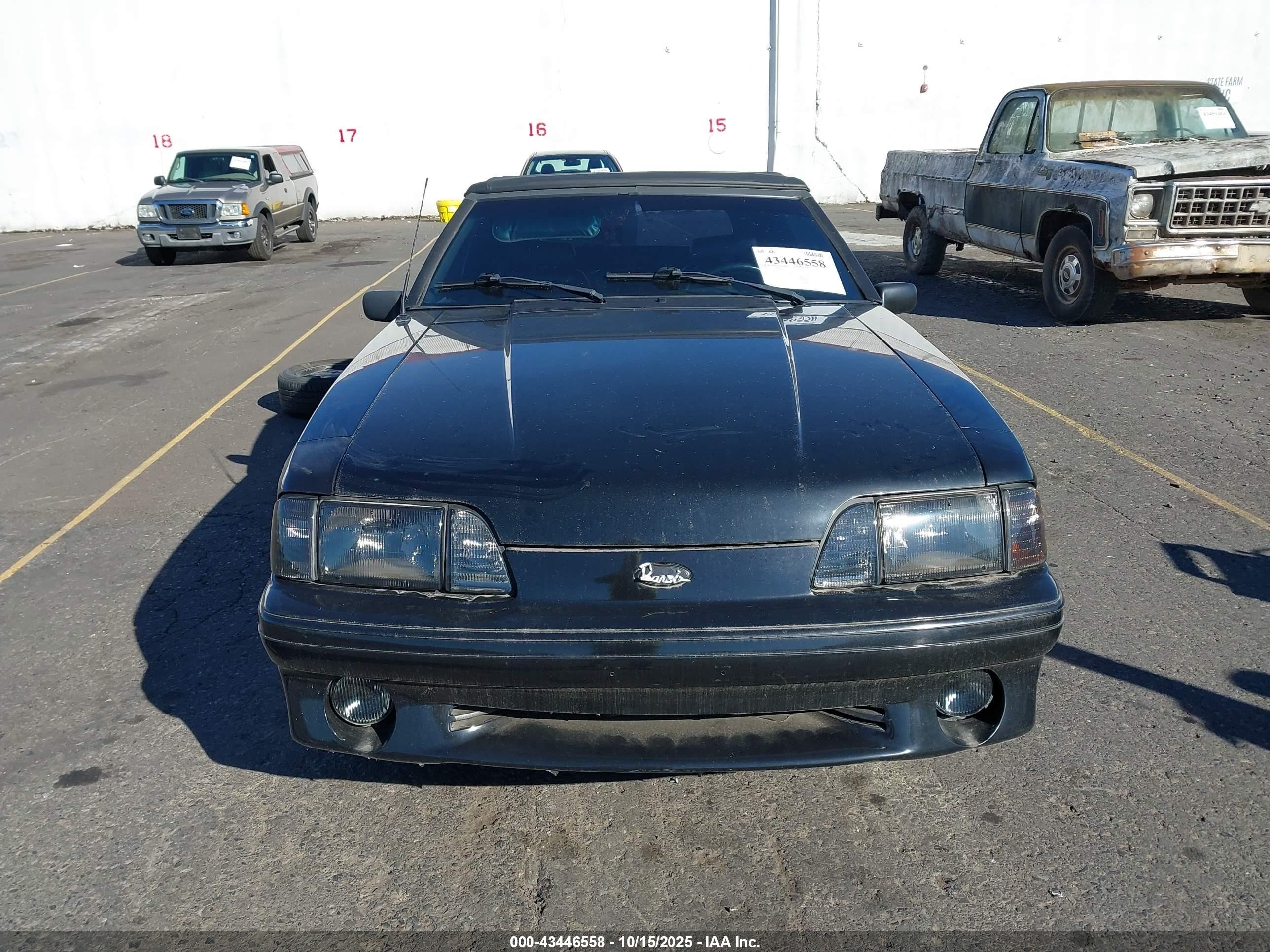 1991 Ford Mustang Gt/cobra Gt Black vin: 1FACP45E2MF171362
