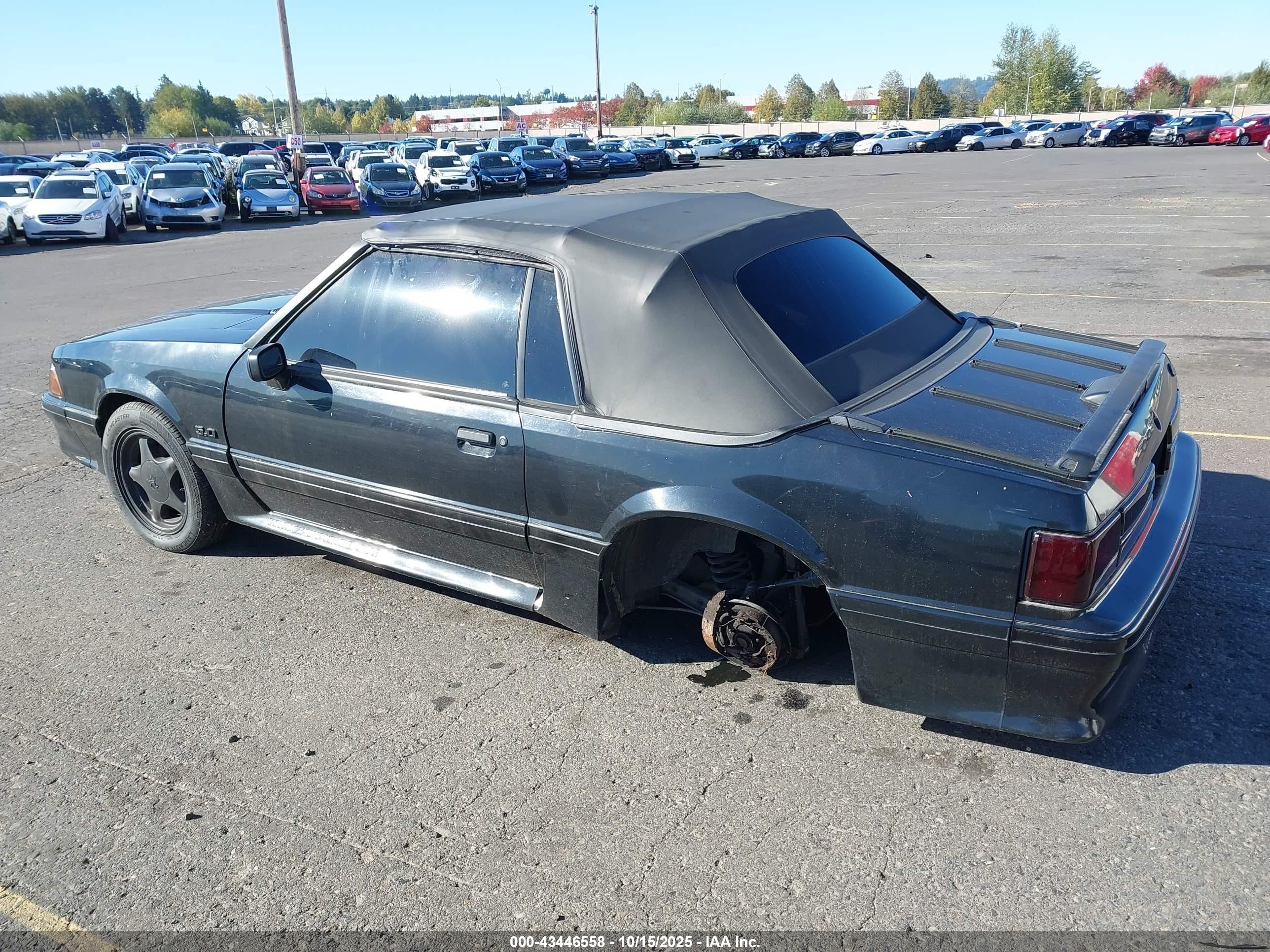 1991 Ford Mustang Gt/cobra Gt Black vin: 1FACP45E2MF171362