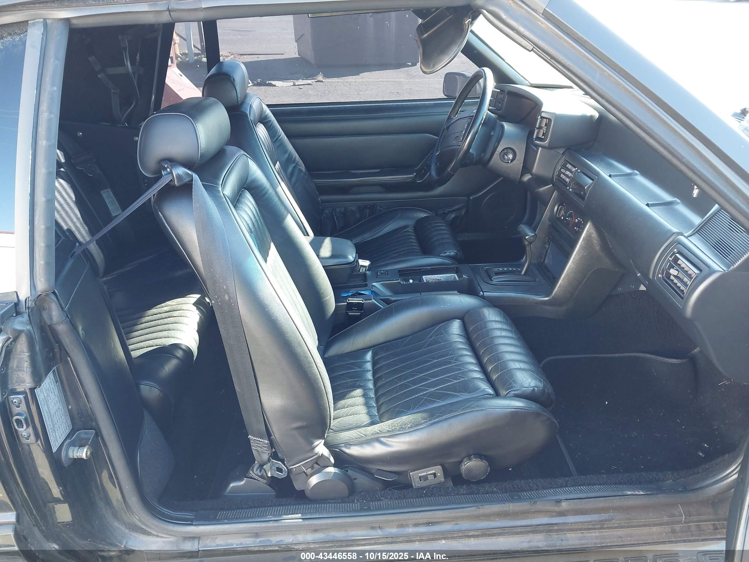 1991 Ford Mustang Gt/cobra Gt Black vin: 1FACP45E2MF171362