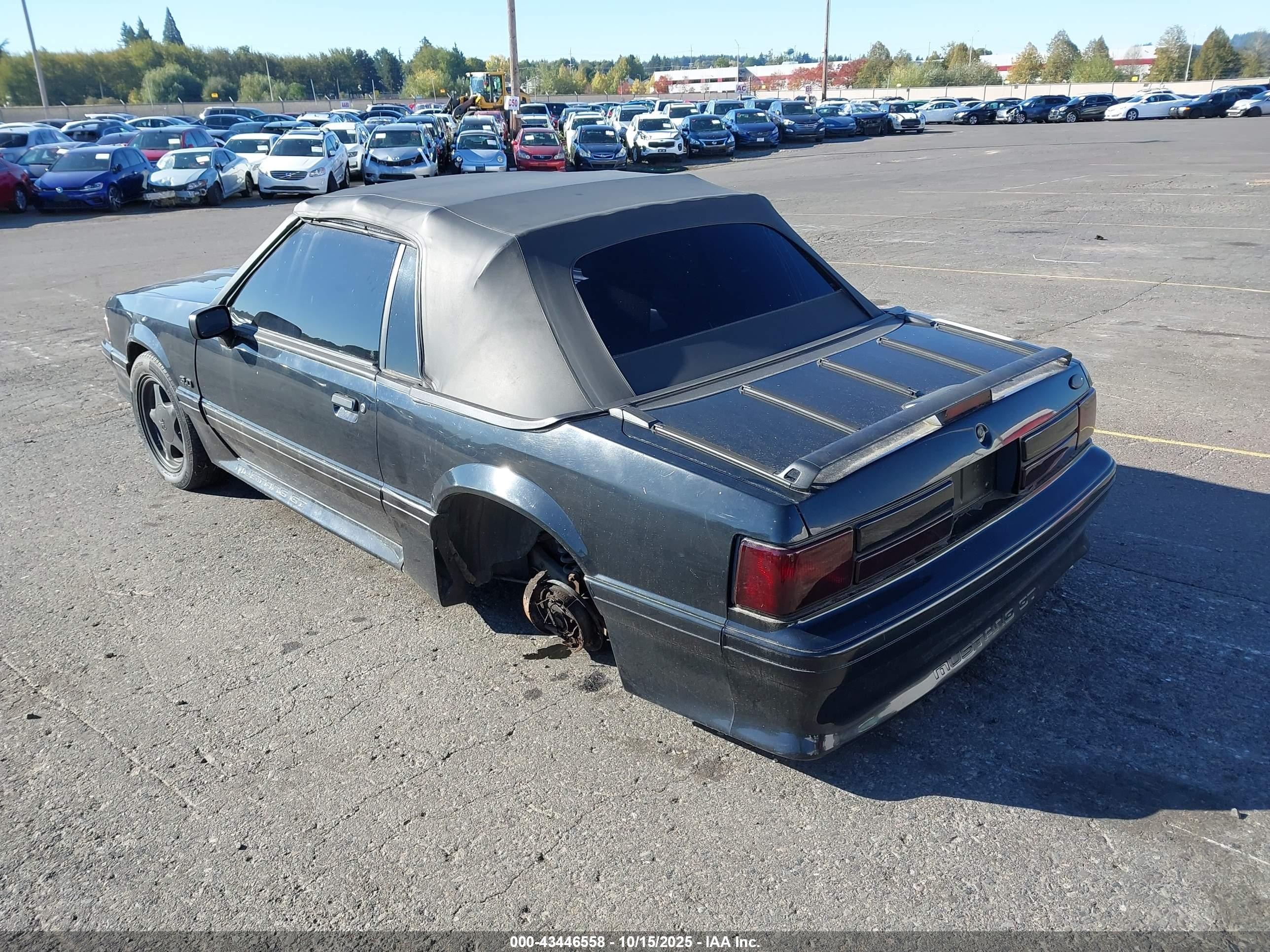 1991 Ford Mustang Gt/cobra Gt Black vin: 1FACP45E2MF171362