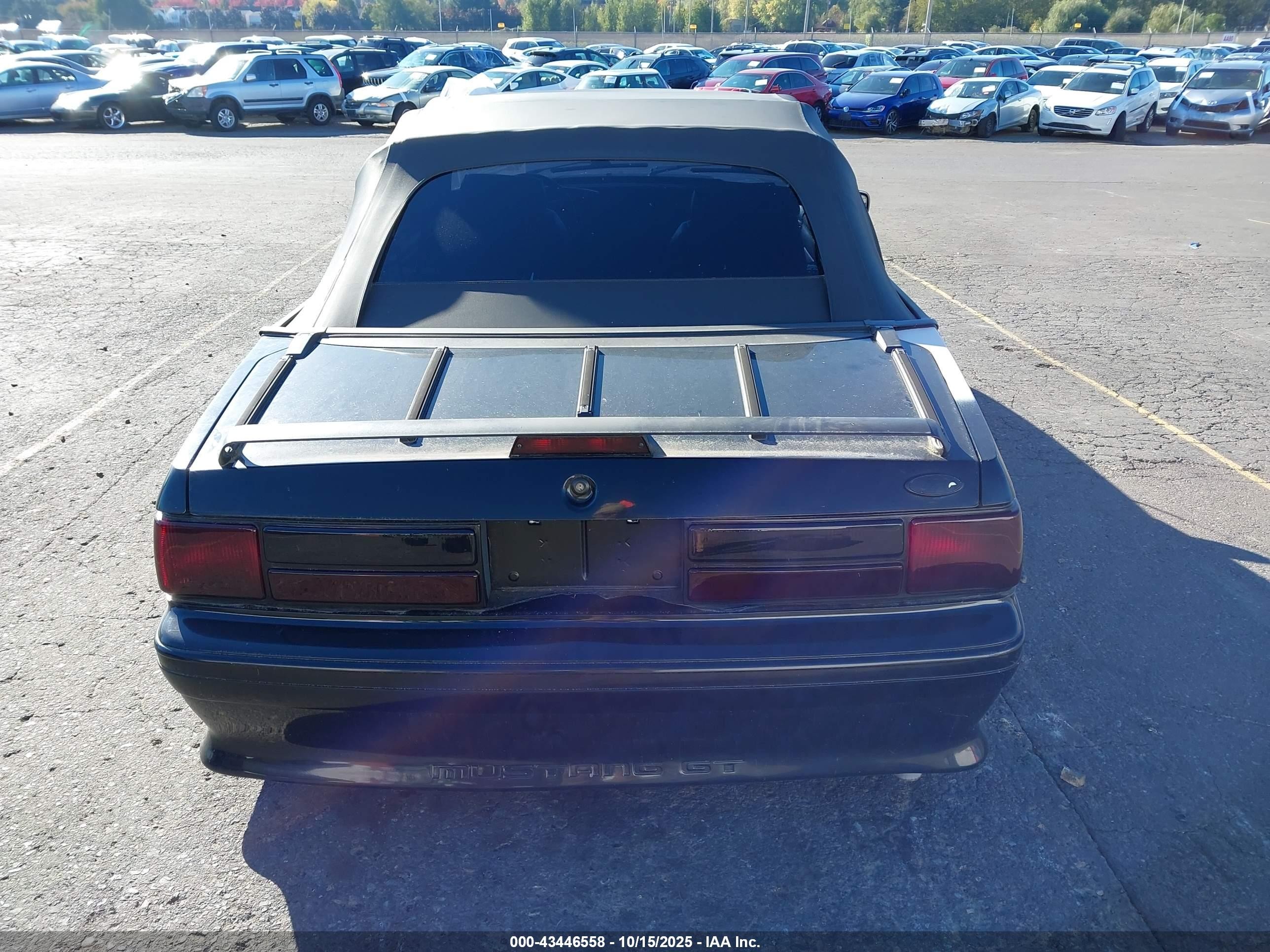 1991 Ford Mustang Gt/cobra Gt Black vin: 1FACP45E2MF171362