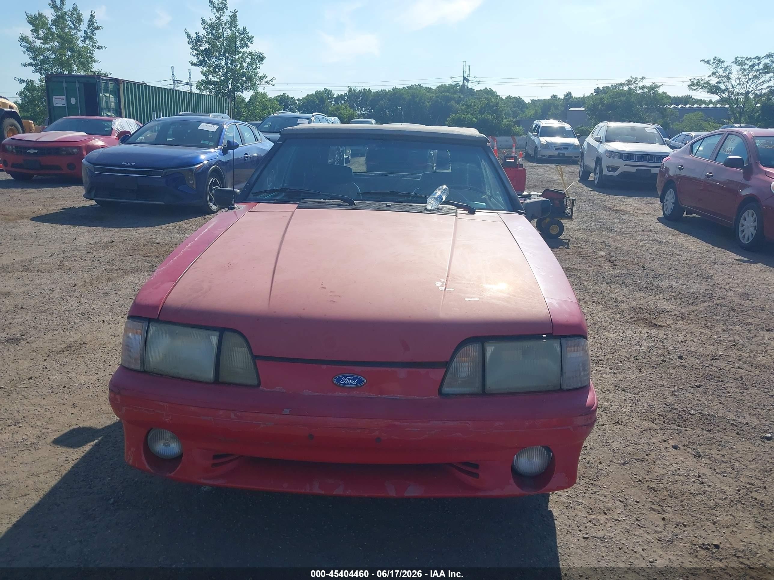 1992 Ford Mustang Gt/cobra Gt Red vin: 1FACP45E4NF152135
