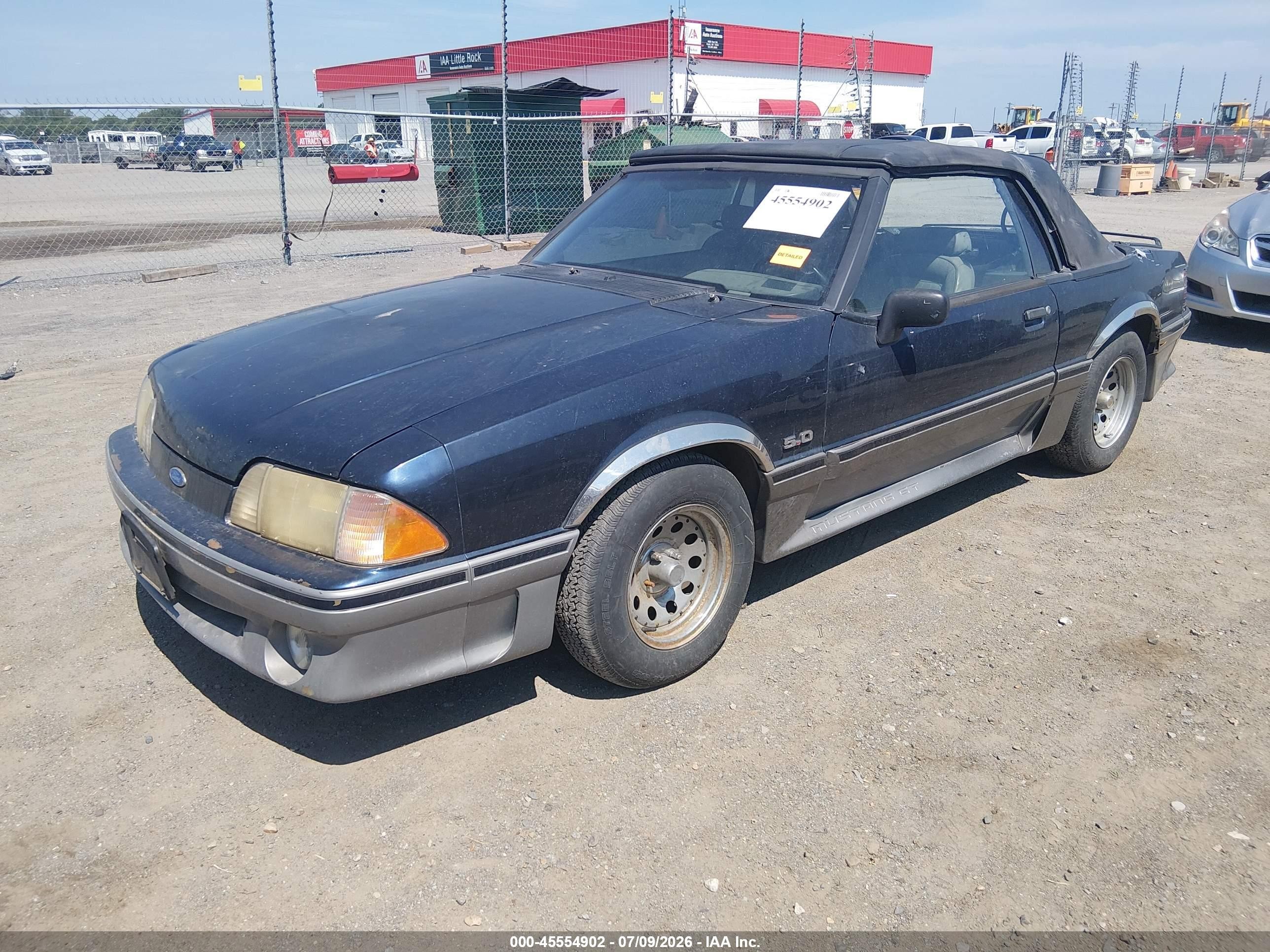 1990 Ford Mustang Gt/cobra Gt Dark Blue vin: 1FACP45E5LF224702