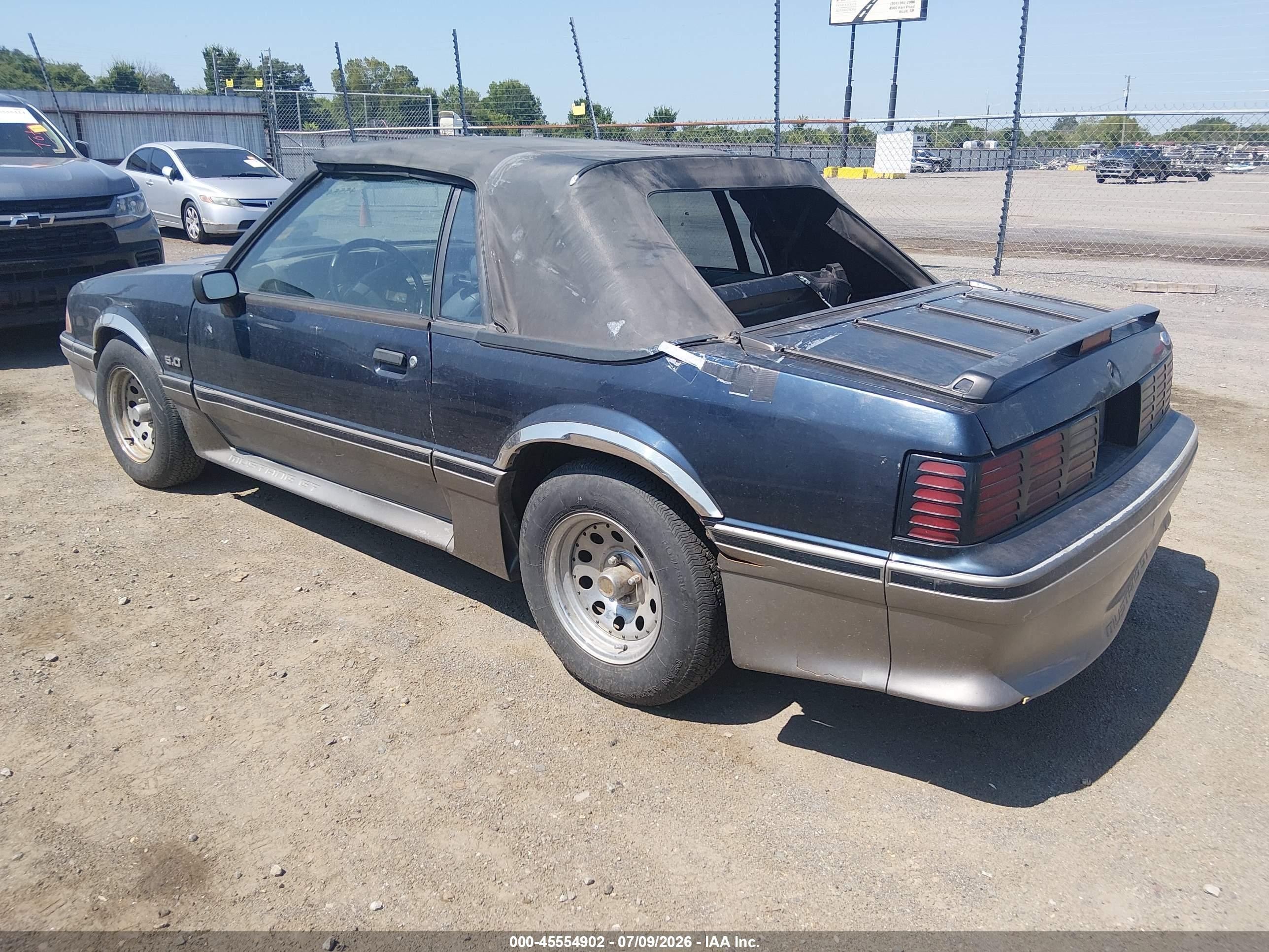 1990 Ford Mustang Gt/cobra Gt Dark Blue vin: 1FACP45E5LF224702