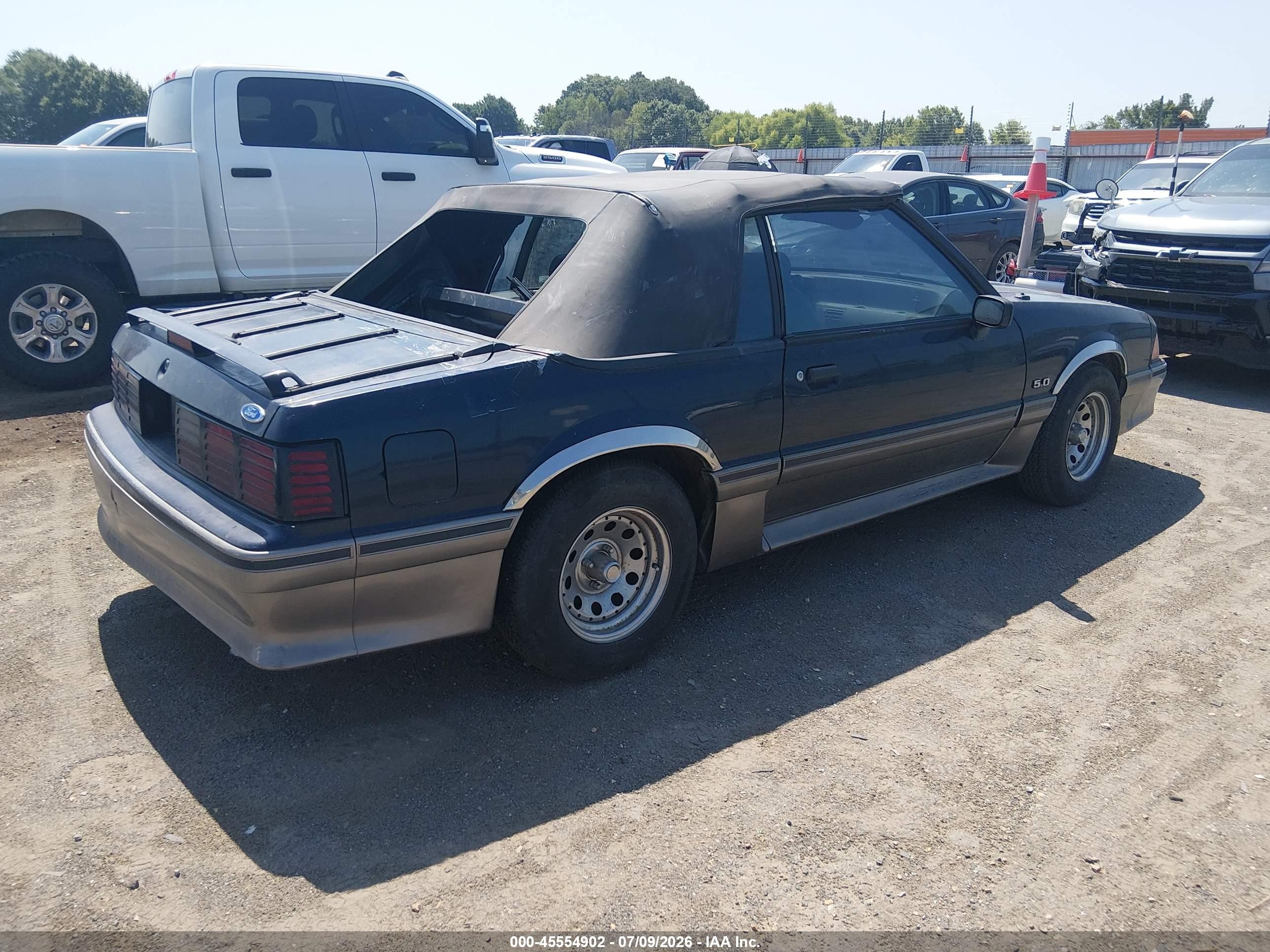 1990 Ford Mustang Gt/cobra Gt Dark Blue vin: 1FACP45E5LF224702