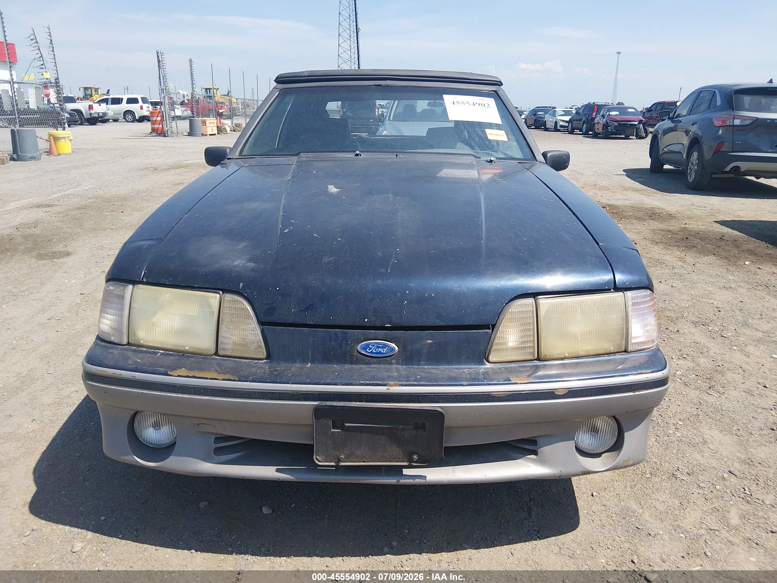 1990 Ford Mustang Gt/cobra Gt Dark Blue vin: 1FACP45E5LF224702