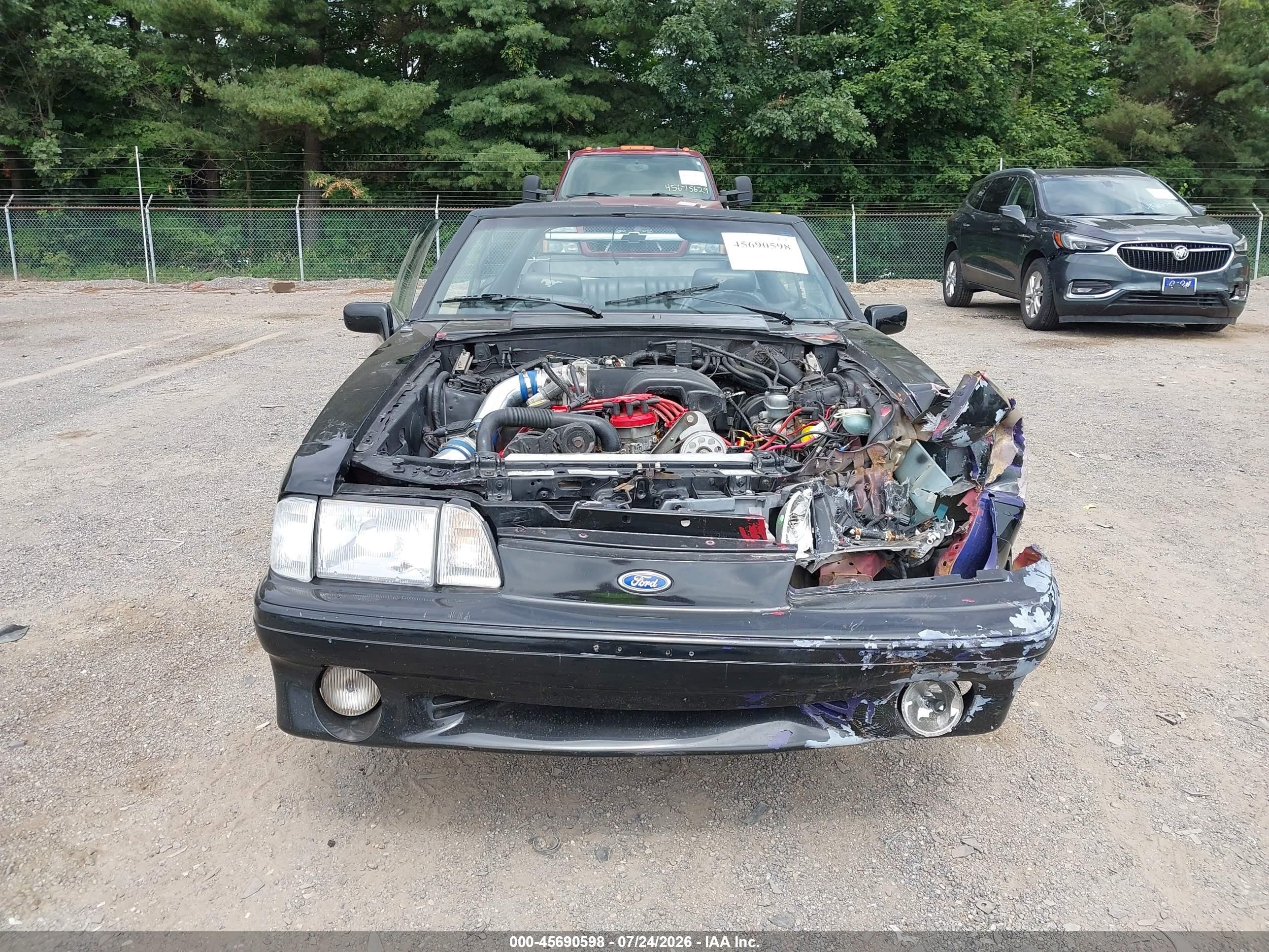 1990 Ford Mustang Gt/cobra Gt Black vin: 1FACP45E6LF173548