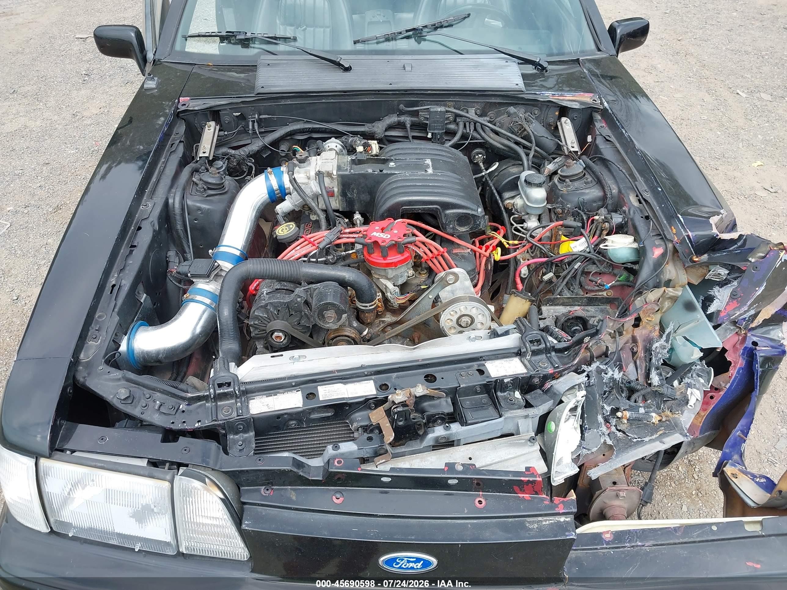 1990 Ford Mustang Gt/cobra Gt Black vin: 1FACP45E6LF173548