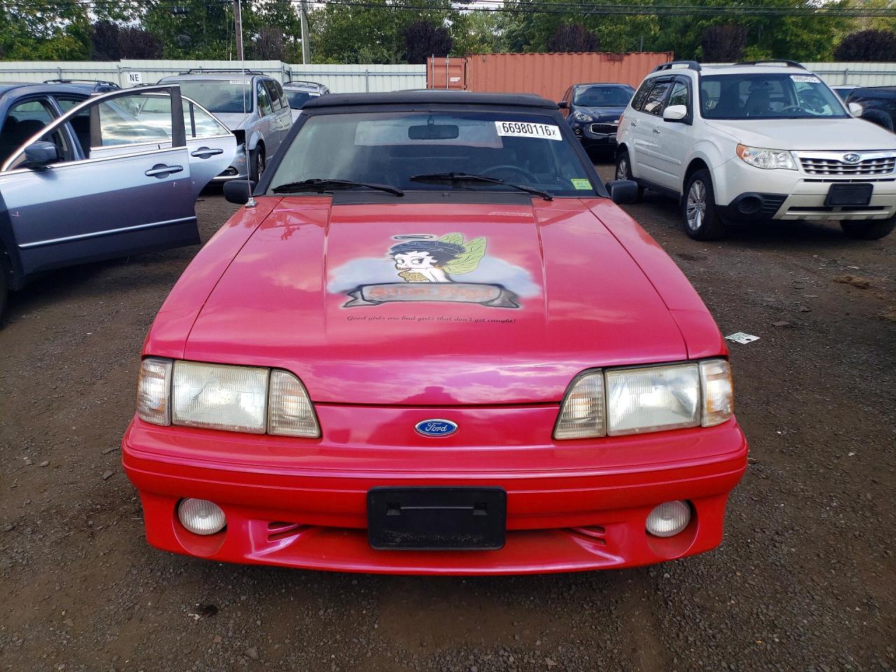 1991 Ford Mustang Gt Red vin: 1FACP45E9MF152131