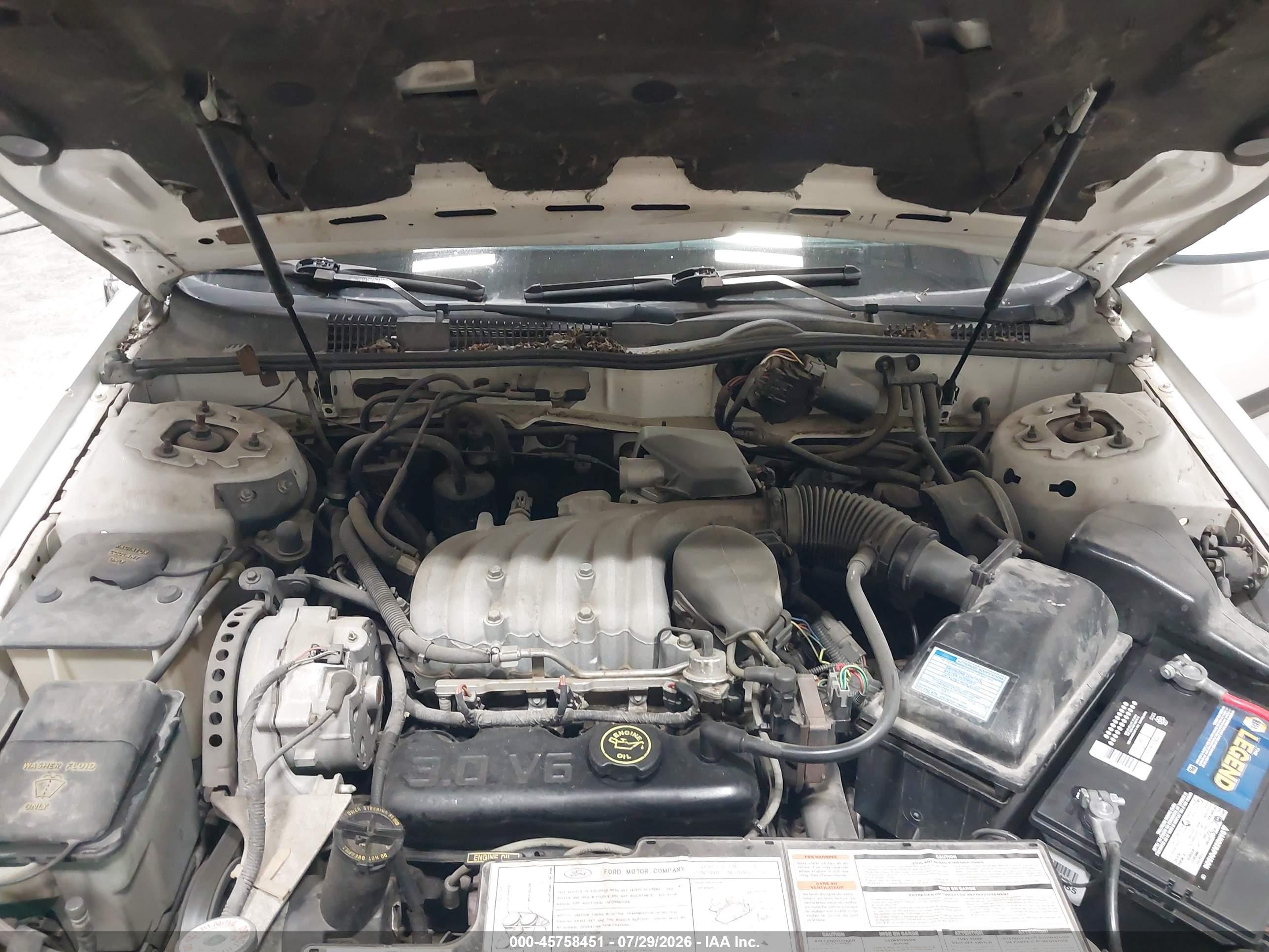 1990 Ford Taurus L White vin: 1FACP50U7LG178935