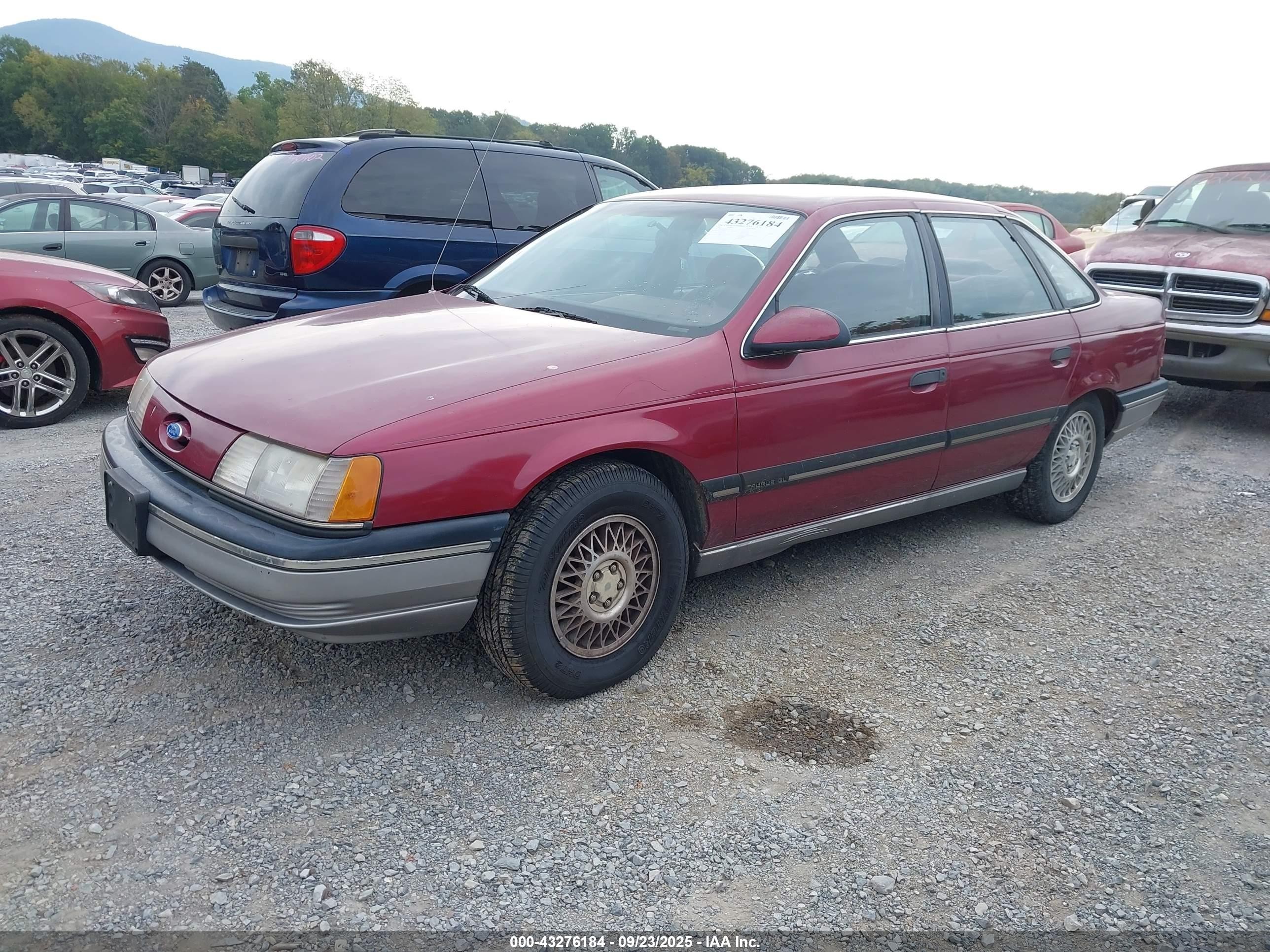 1990 Ford Taurus Gl Red vin: 1FACP52U8LA234767