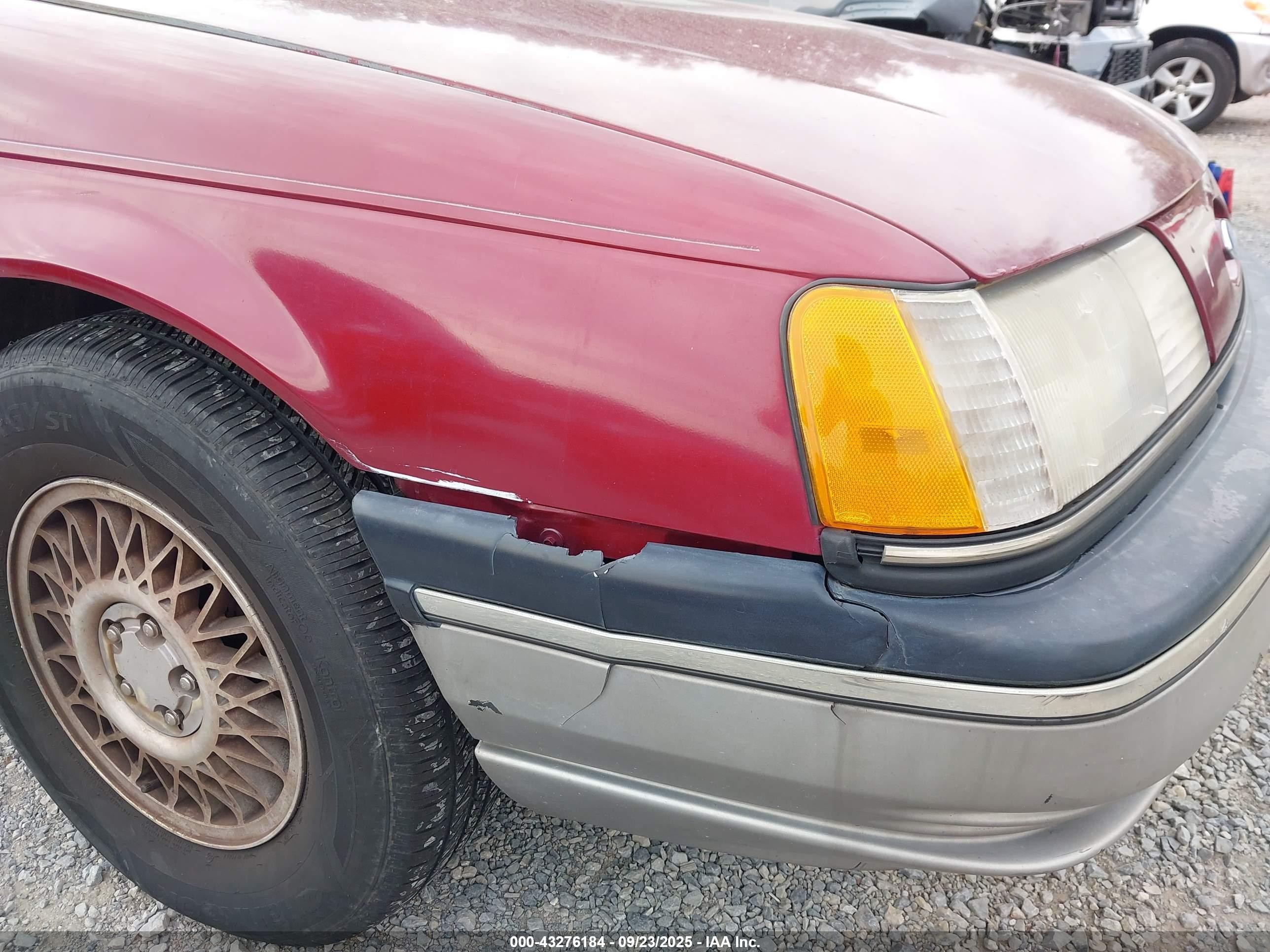 1990 Ford Taurus Gl Red vin: 1FACP52U8LA234767