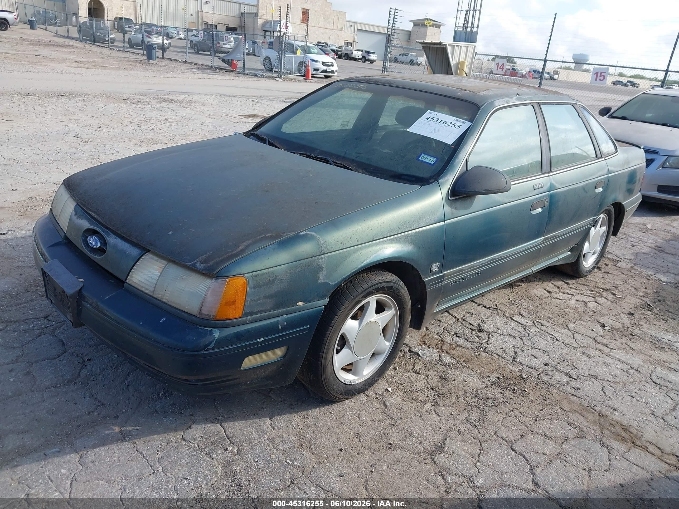 1991 Ford Taurus Sho Green vin: 1FACP54Y4MA233388