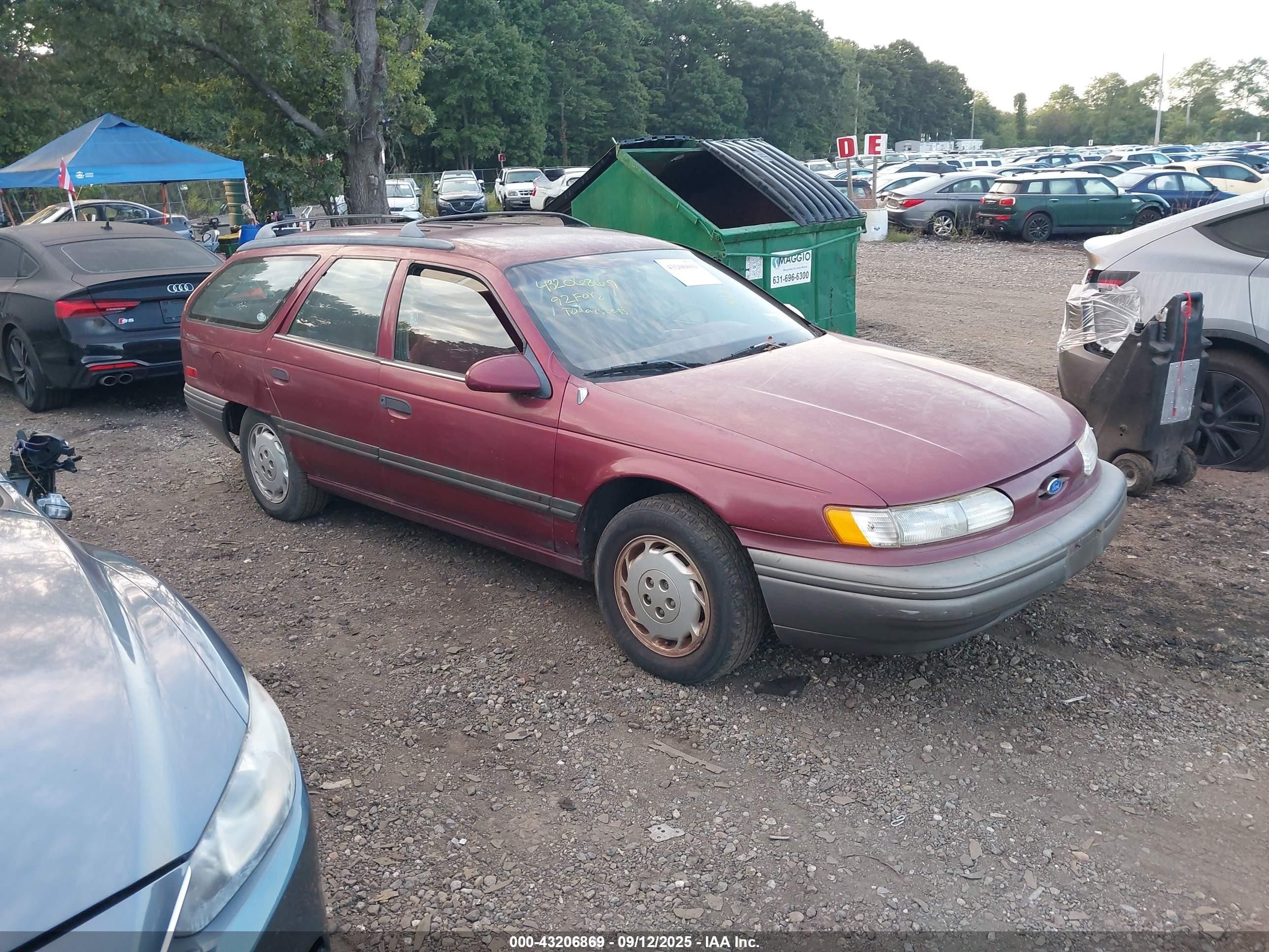 1992 Ford Taurus Gl Red vin: 1FACP5745NA246175