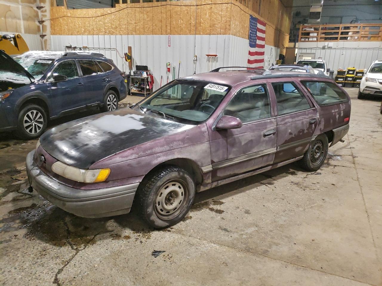 1992 Ford Taurus Gl Burgundy vin: 1FACP57U3NG198656