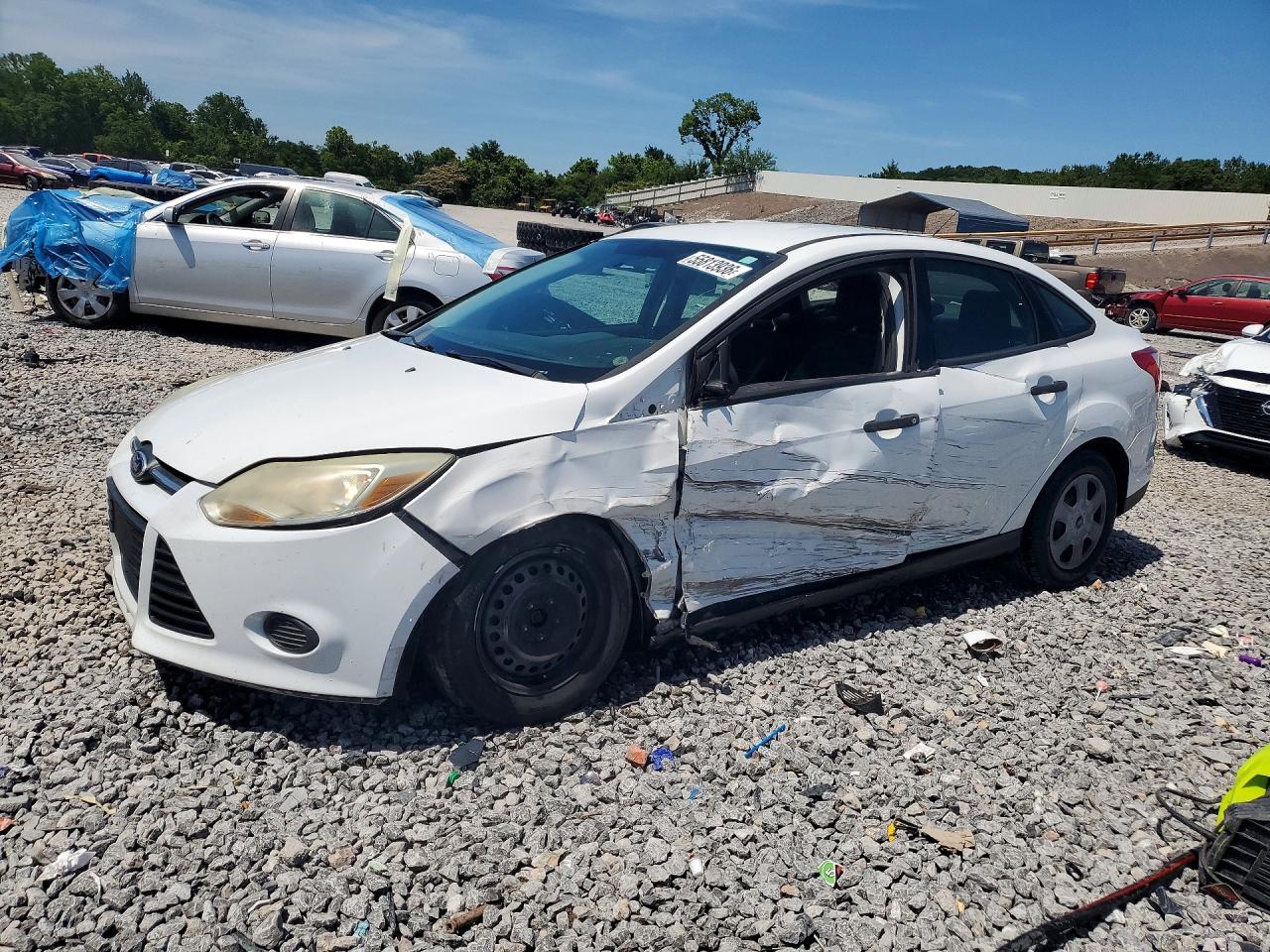 2013 Ford Focus S White vin: 1FADP3E20DL338081