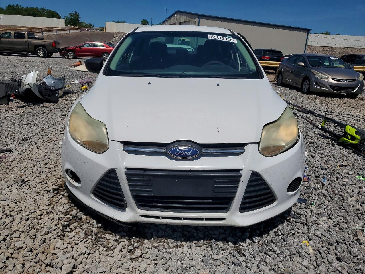 2013 Ford Focus S White vin: 1FADP3E20DL338081
