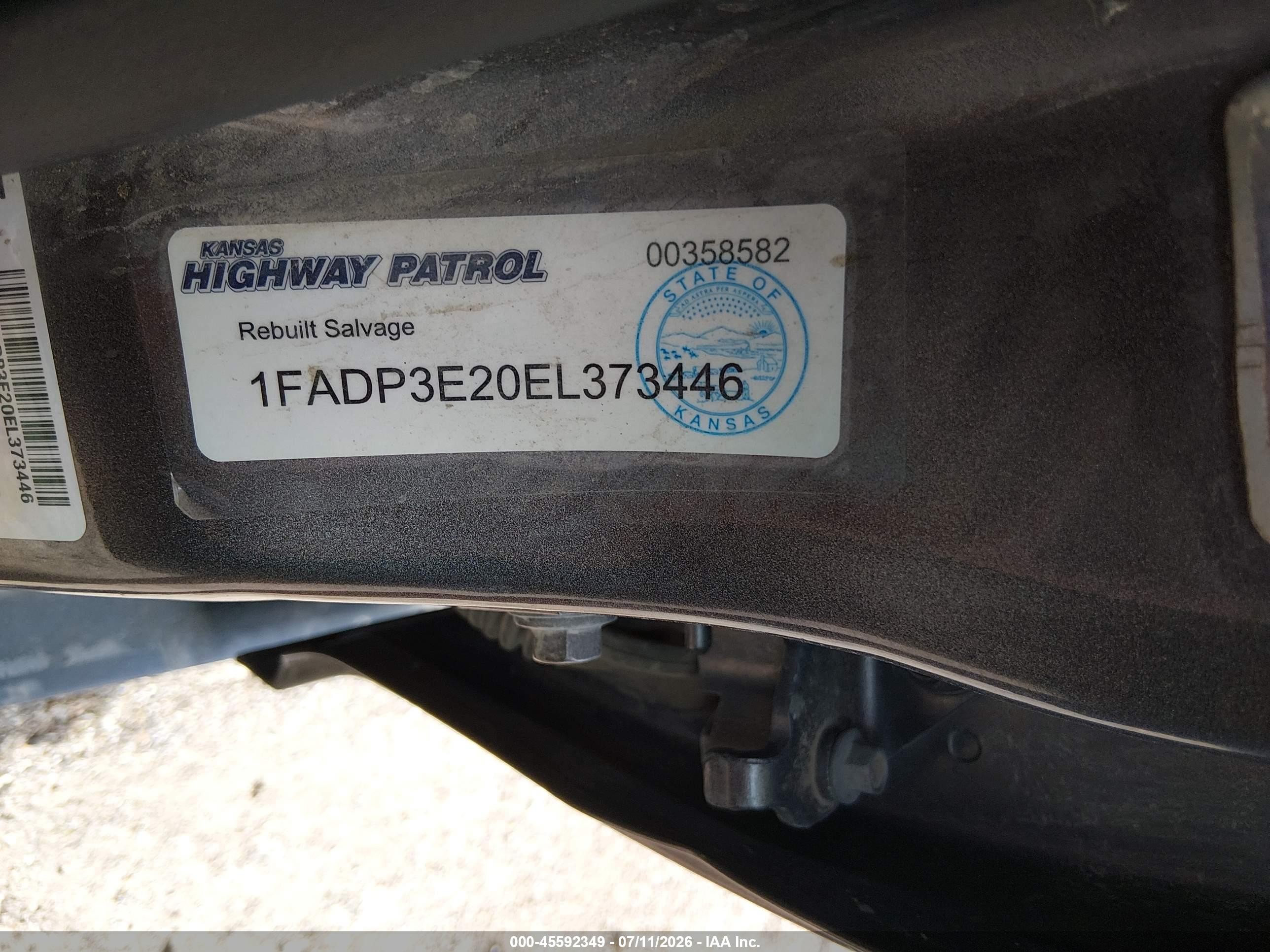 2014 Ford Focus S Серый vin: 1FADP3E20EL373446